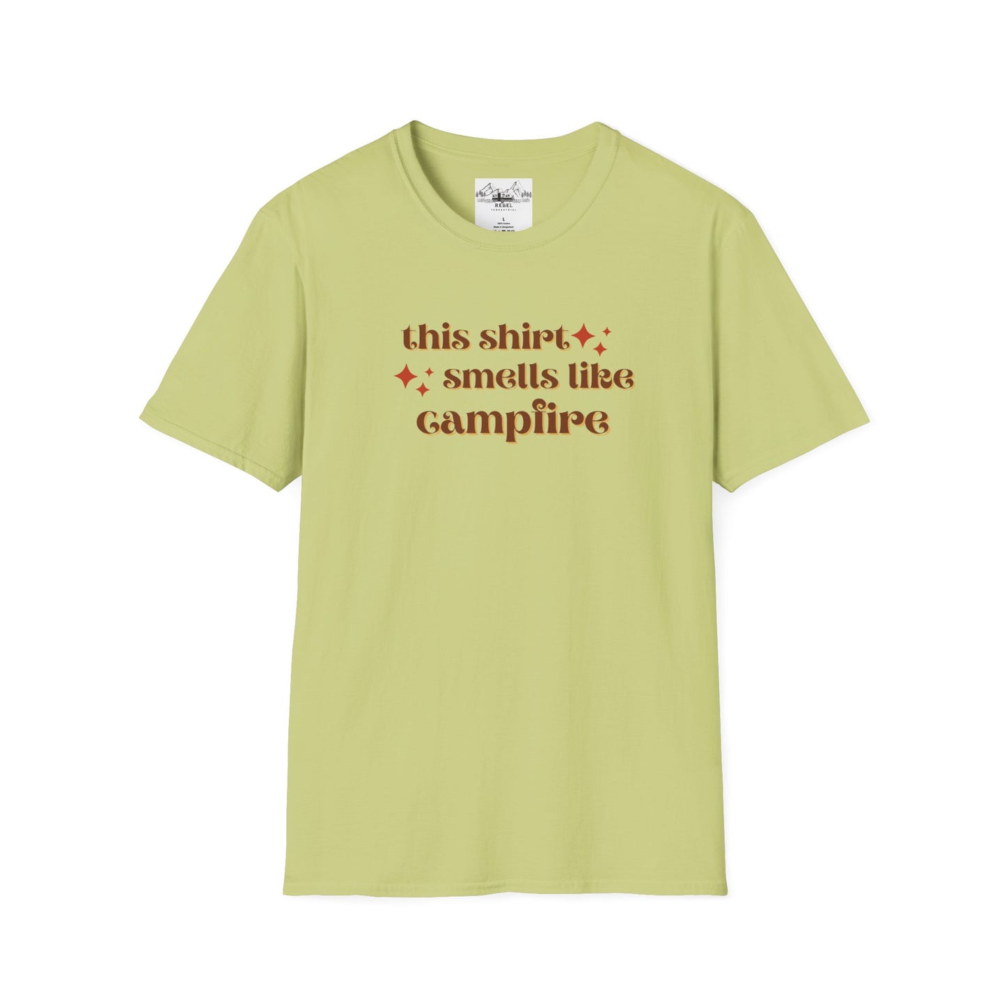 This Shirt Smells Like Campfire – Cozy Outdoorsy Unisex Softstyle T-Shirt