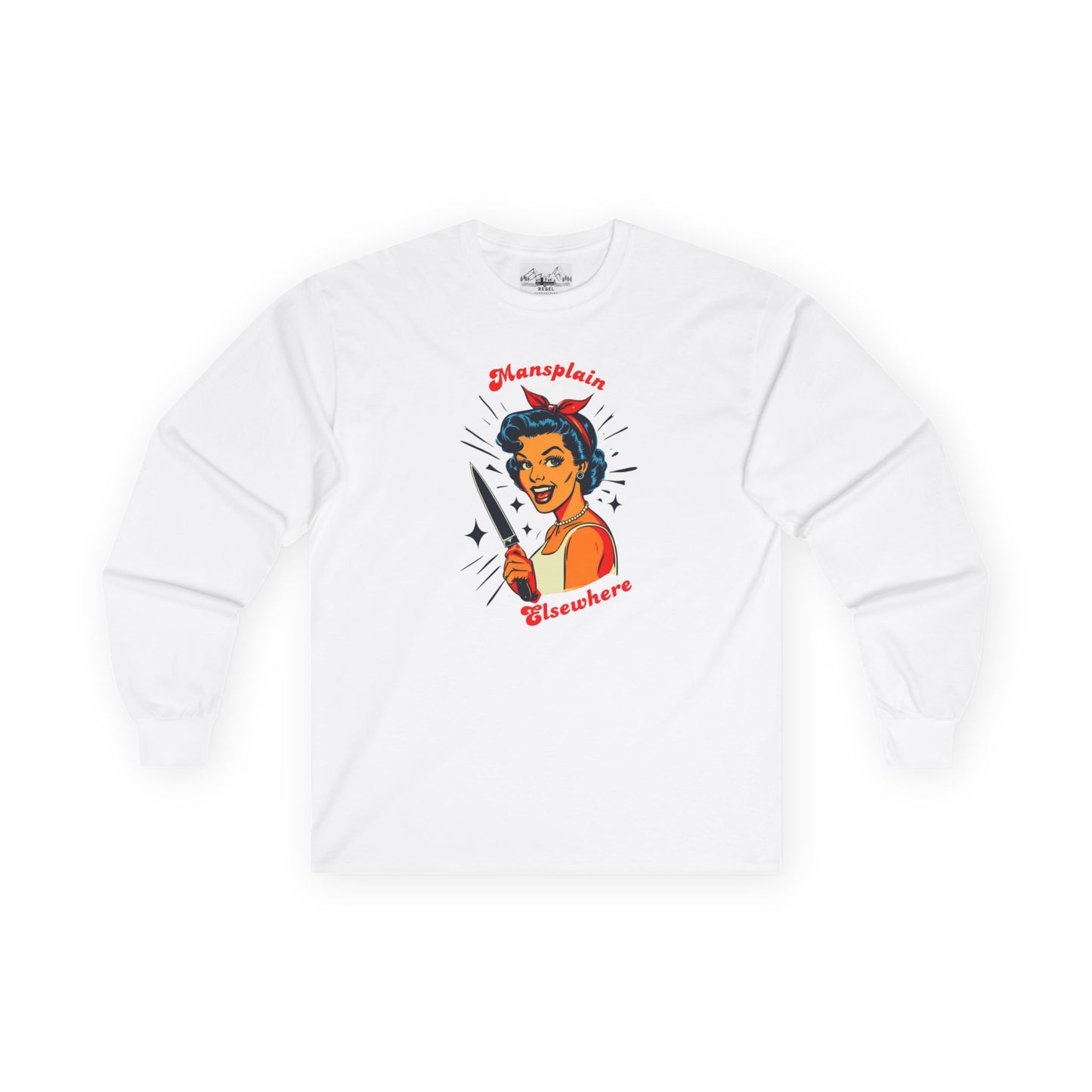 Mansplain Elsewhere – Vintage Feminist Long Sleeve Tee