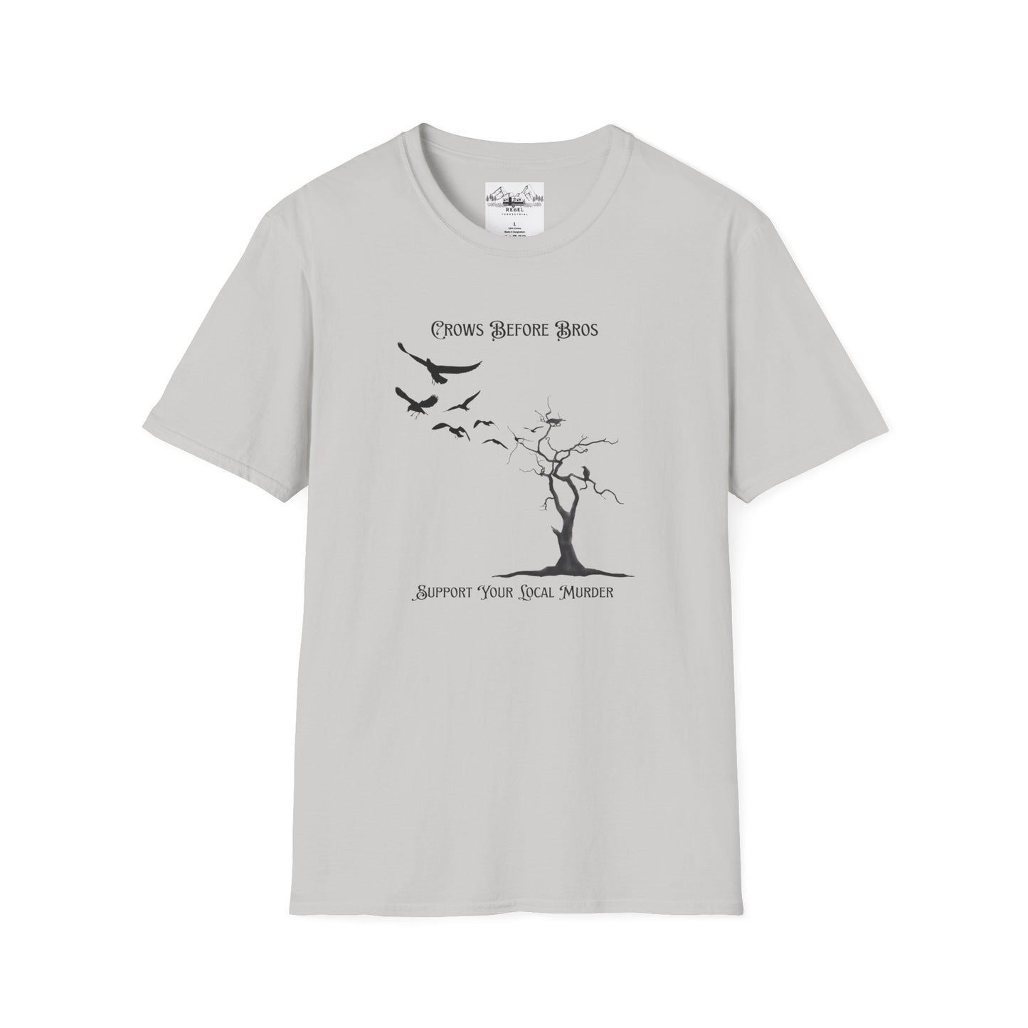 "Crows Before Bros" Unisex Softstyle T-Shirt