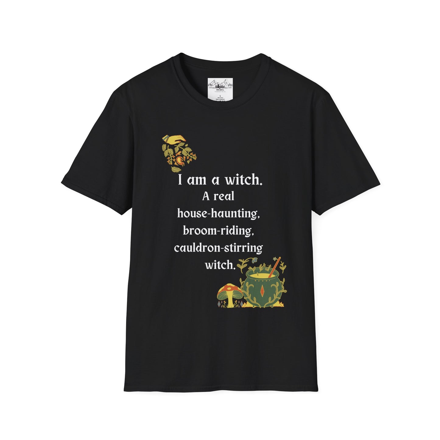 The Real Witch Cauldron & Broom Unisex T-Shirt