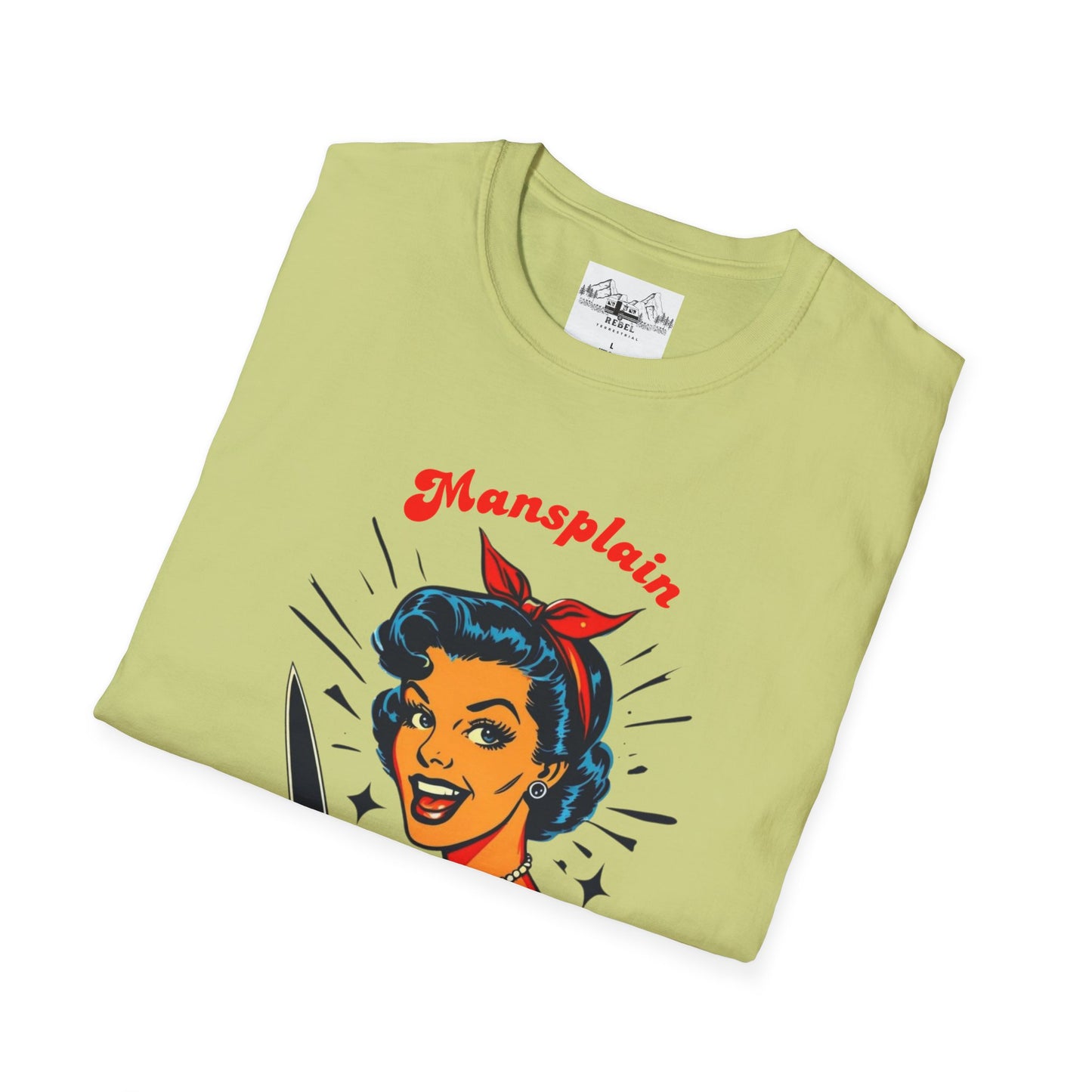 Mansplain Elsewhere - Vintage Feminist T-Shirt