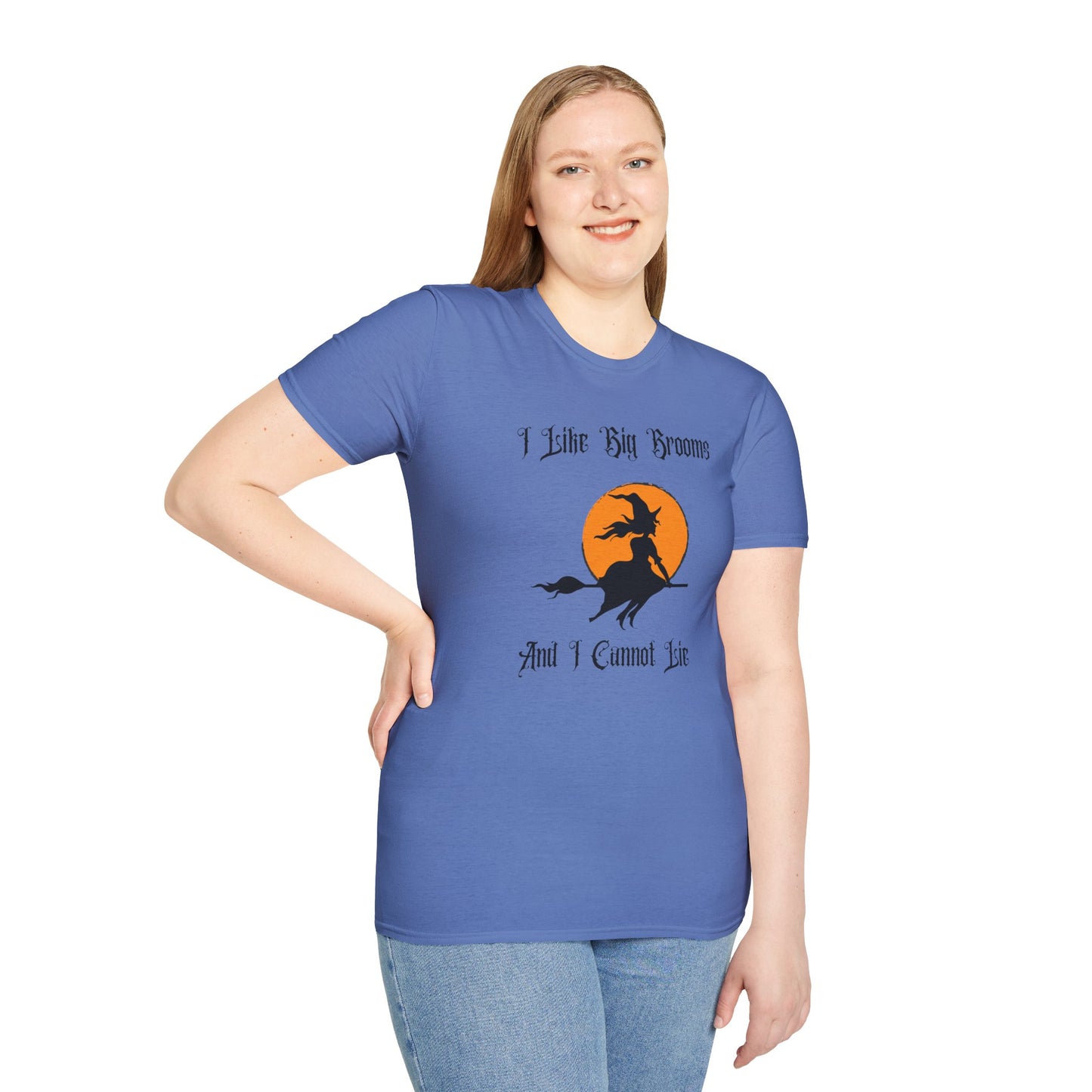 "I Like Big Brooms" Gothic Witch Unisex T-Shirt