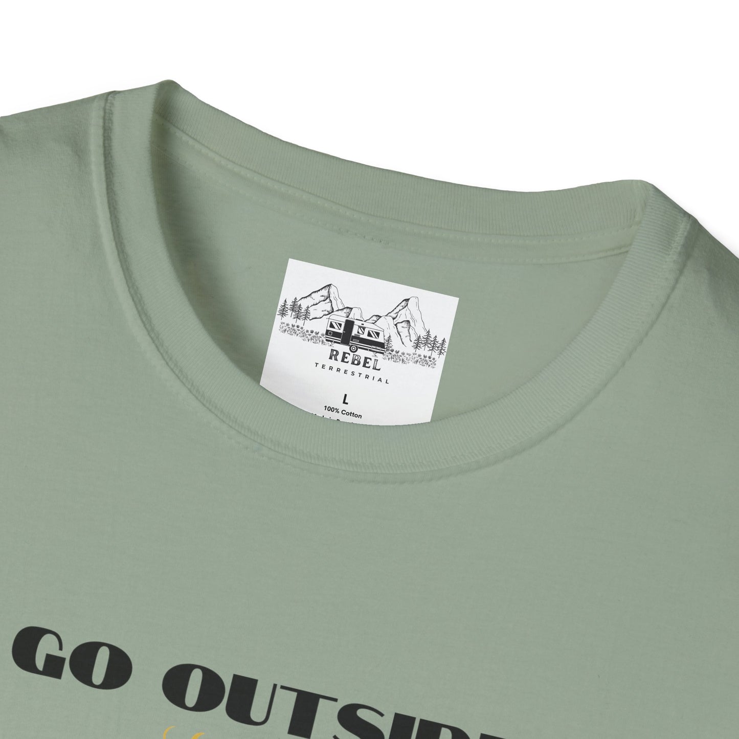 Go Outside — What’s the Worst That Could Happen? | Bigfoot Abduction Unisex Softstyle T-Shirt