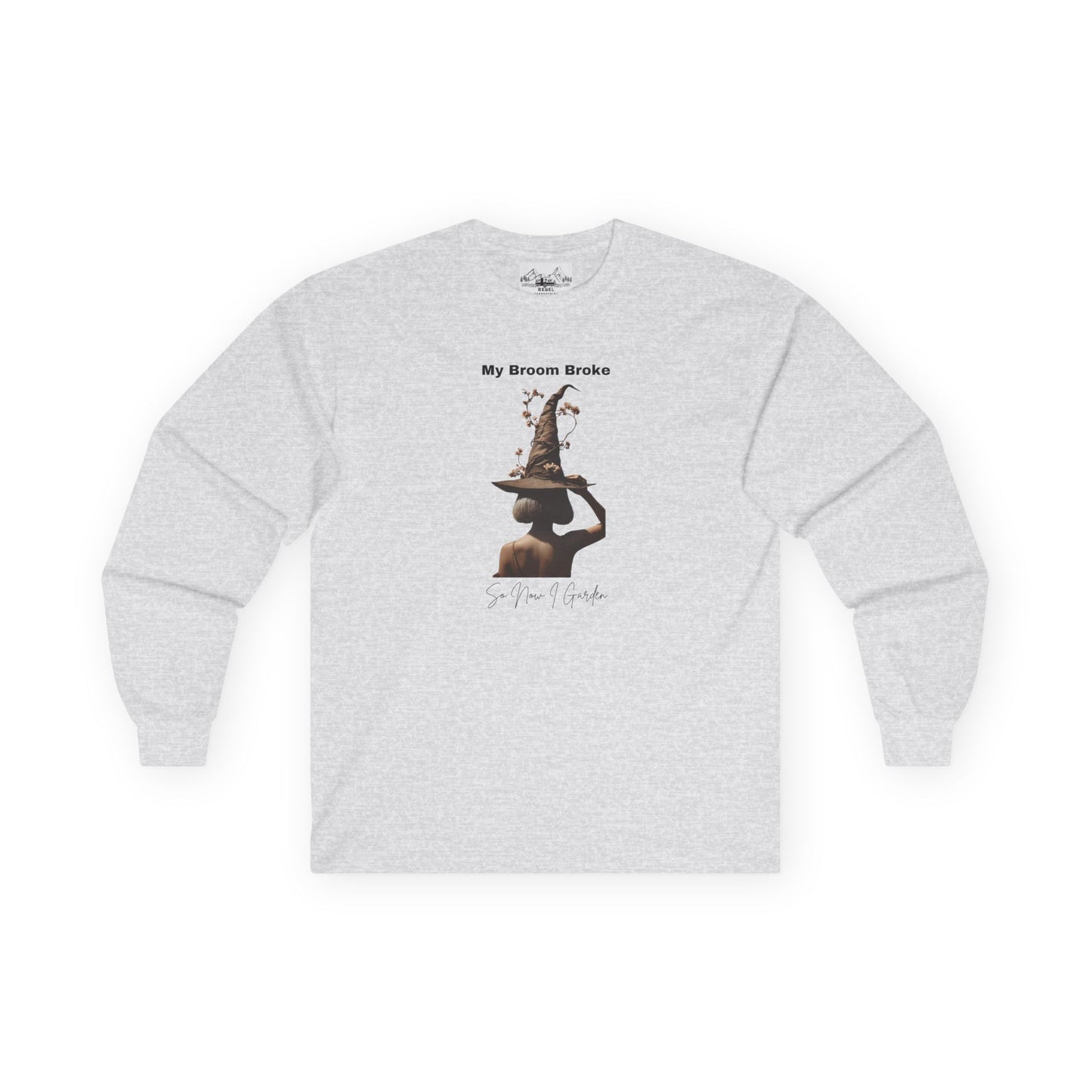 My Broom Broke Long Sleeve Tee - Fun Unisex Shirt for Halloween & Witch Lovers