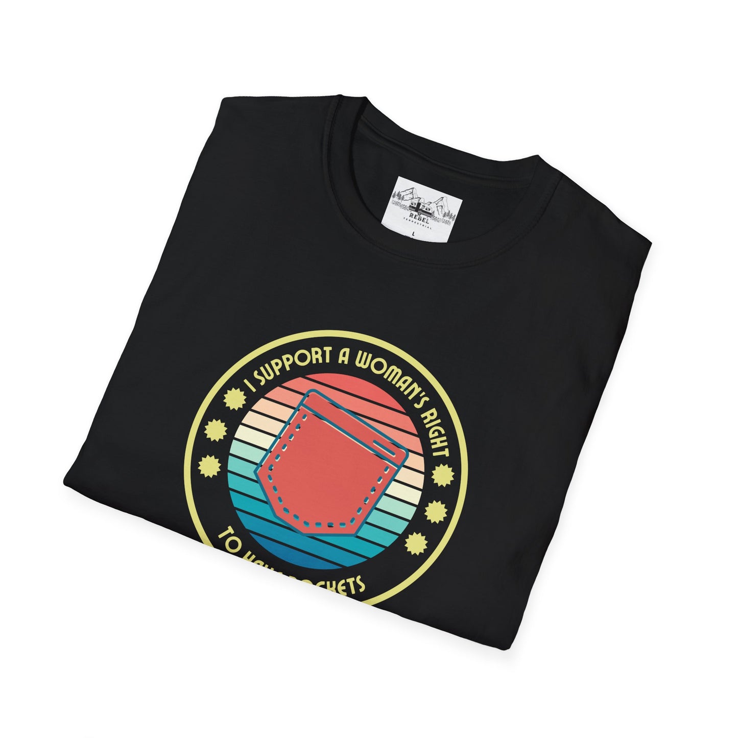 I Support a Woman’s Right to Have Pockets – Retro Tee