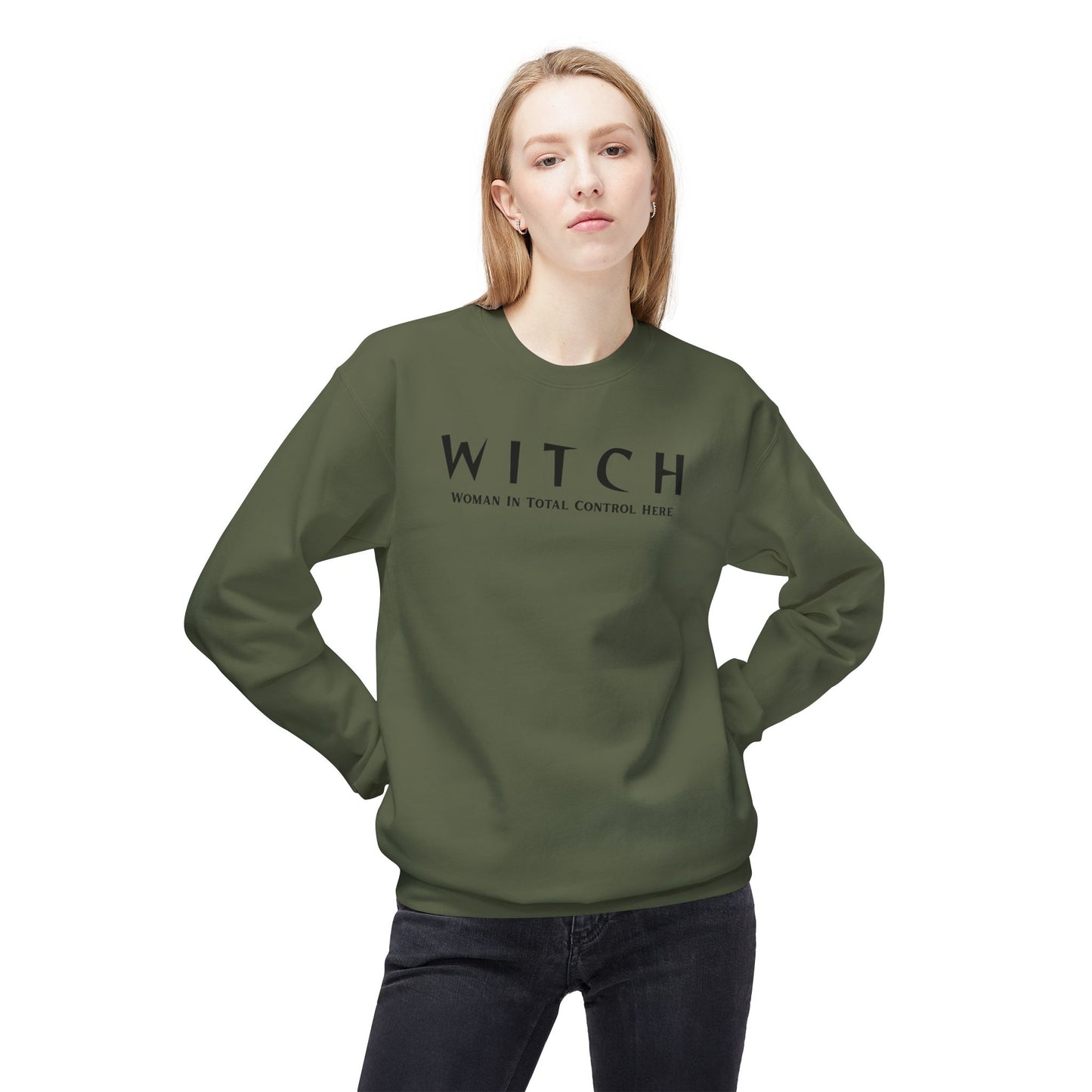 WITCH - Woman In Total Control Here Crewneck Sweatshirt