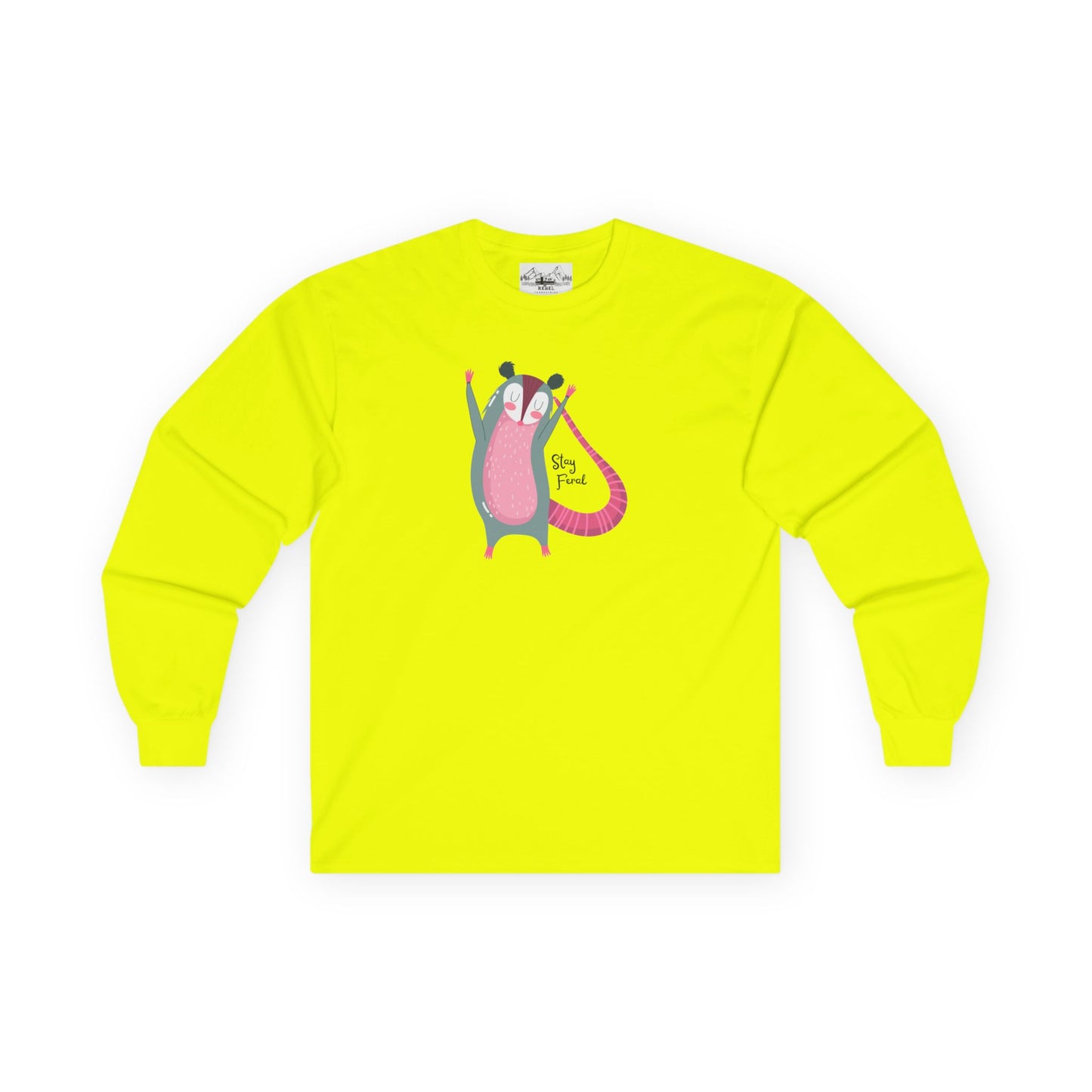 "Stay Feral" – Happy Possum Long Sleeve Tee