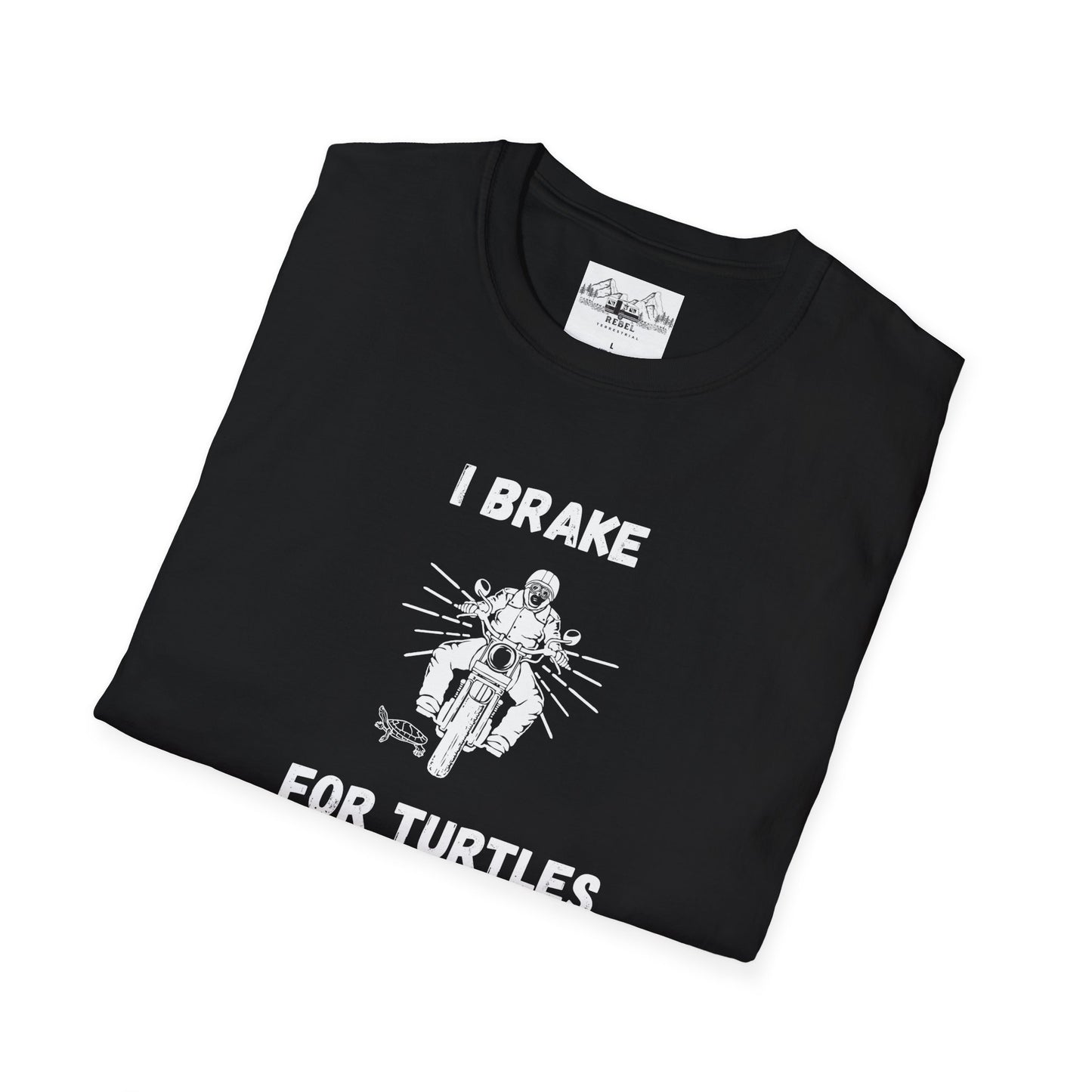 I Brake for Turtles – Funny Motorcycle & Wildlife Awareness Tee