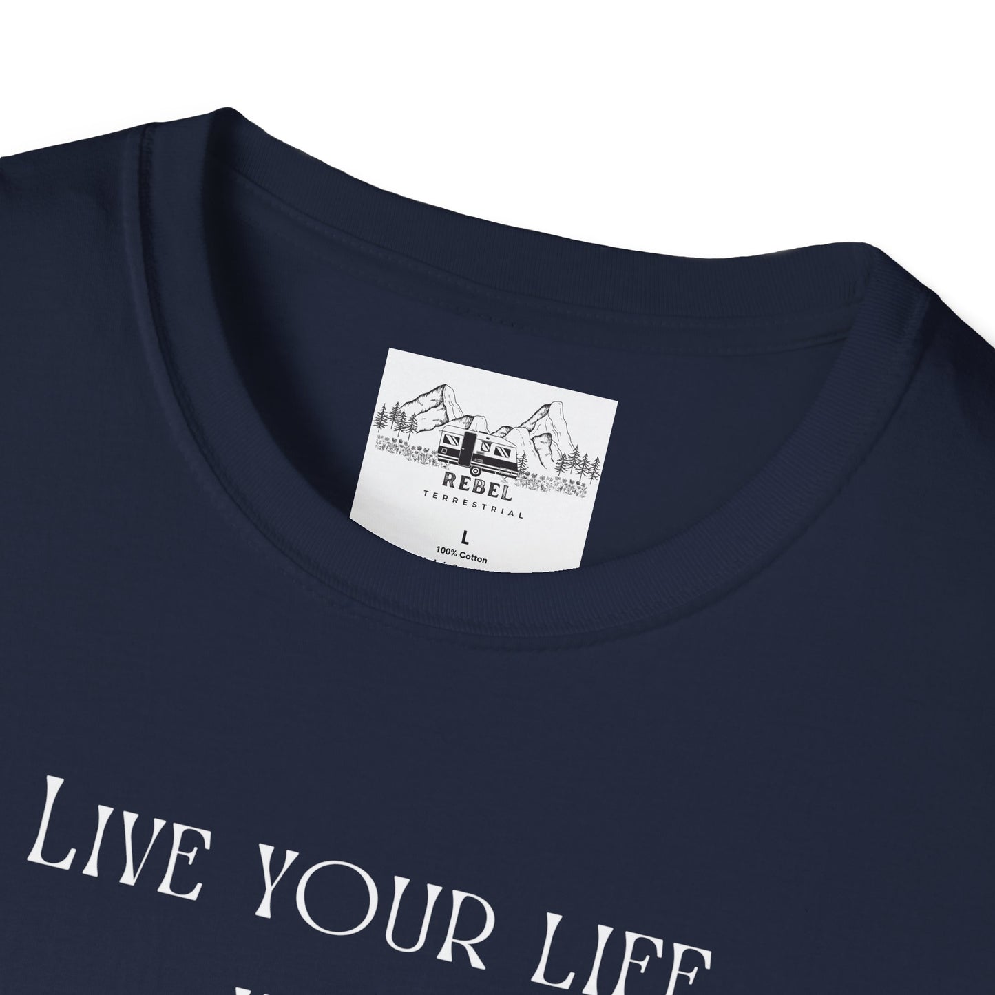 Live Your Life Well – Funny Gravestone-Inspired Floral T-Shirt