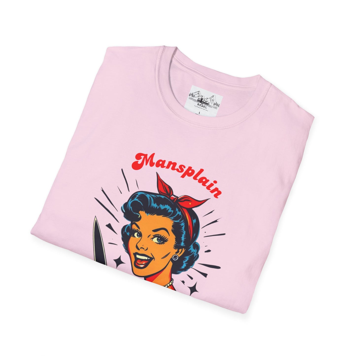 Mansplain Elsewhere - Vintage Feminist T-Shirt