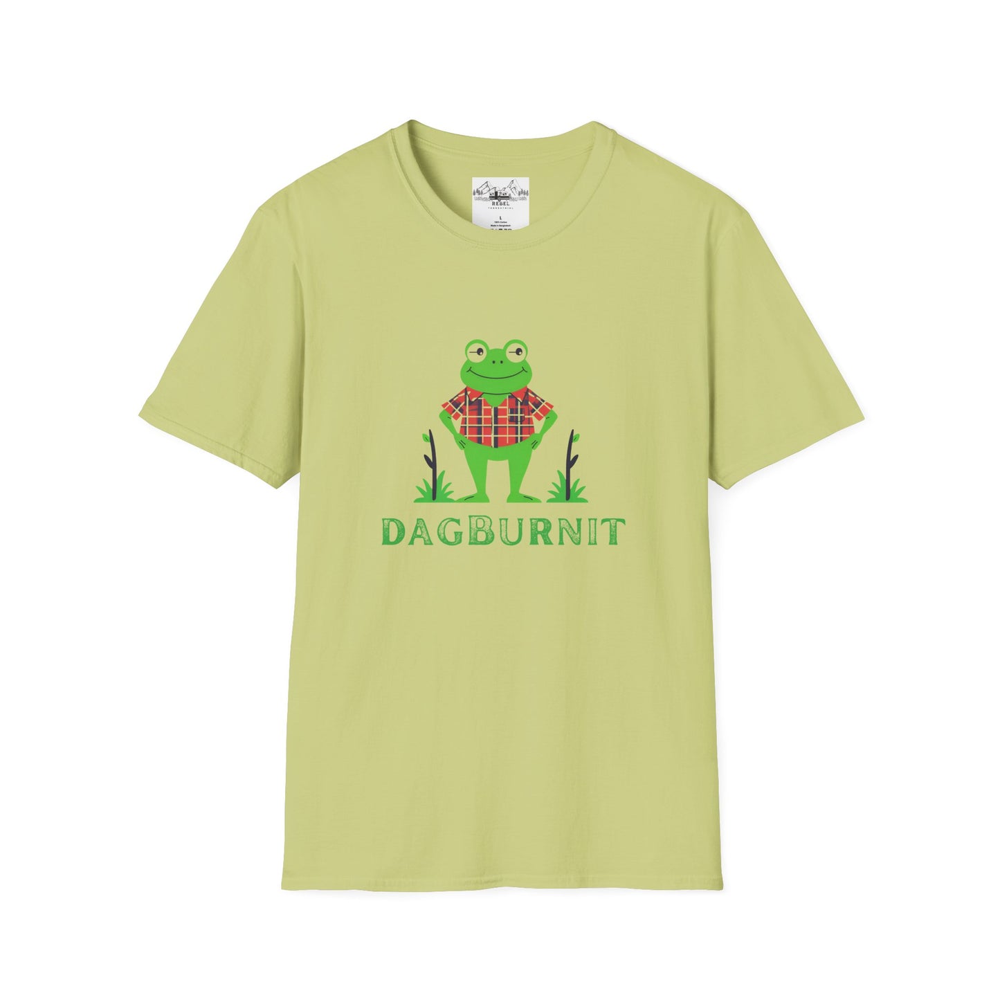 Cartoon Frog "Dagburnit" Unisex Softstyle T-Shirt – Southern Charm Meets Cozy Style