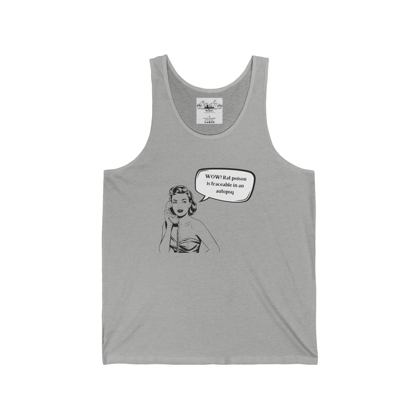 WOW! Rat Poison is Traceable in an Autopsy – Unisex Jersey Tank