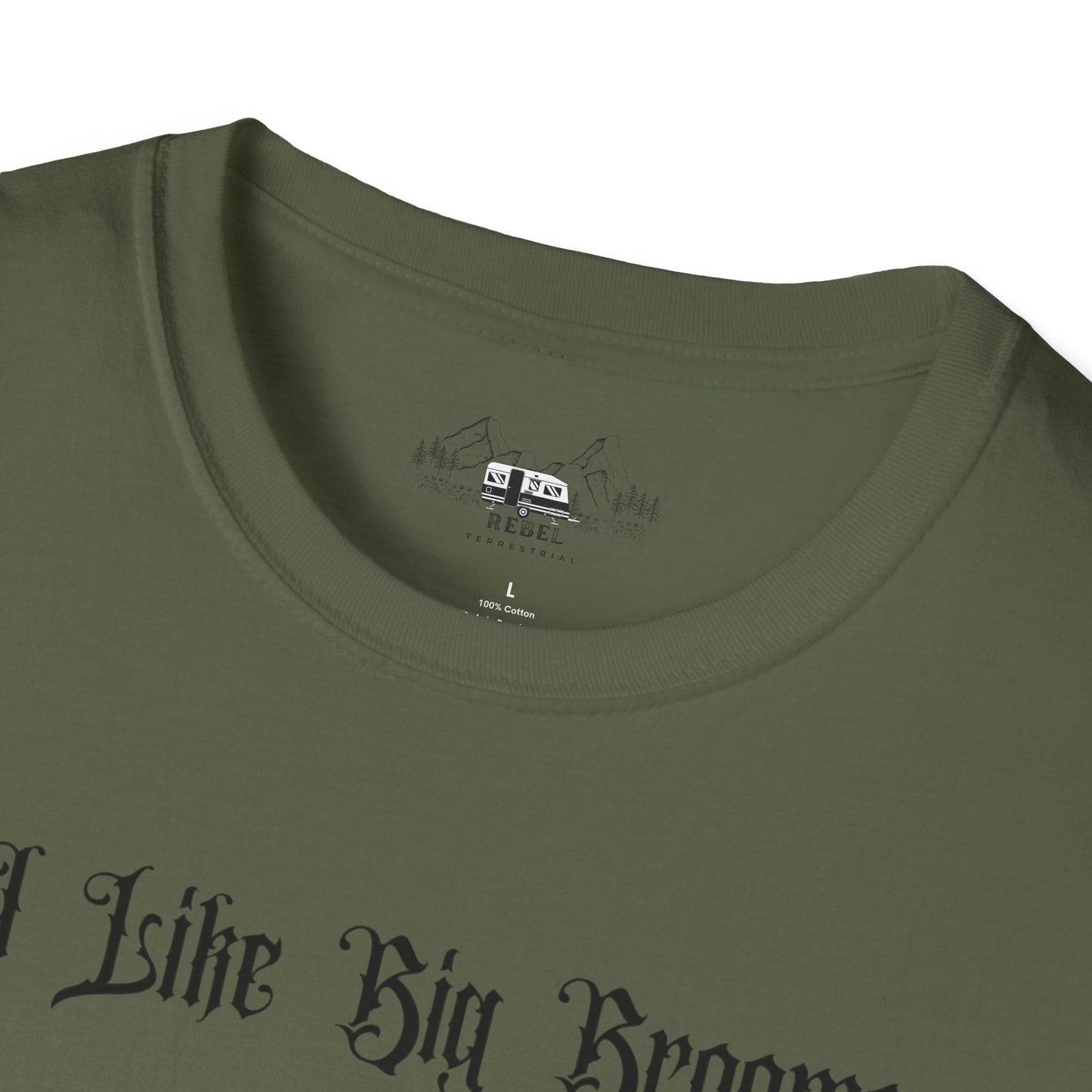 "I Like Big Brooms" Gothic Witch Unisex T-Shirt