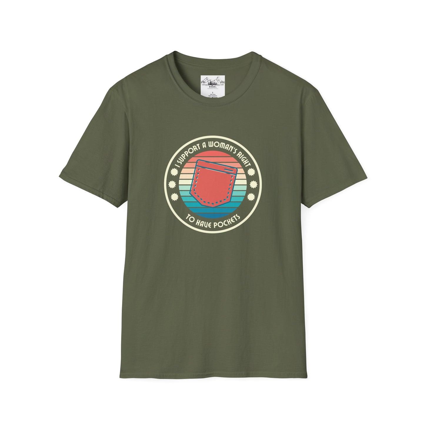 I Support a Woman’s Right to Have Pockets – Retro Tee