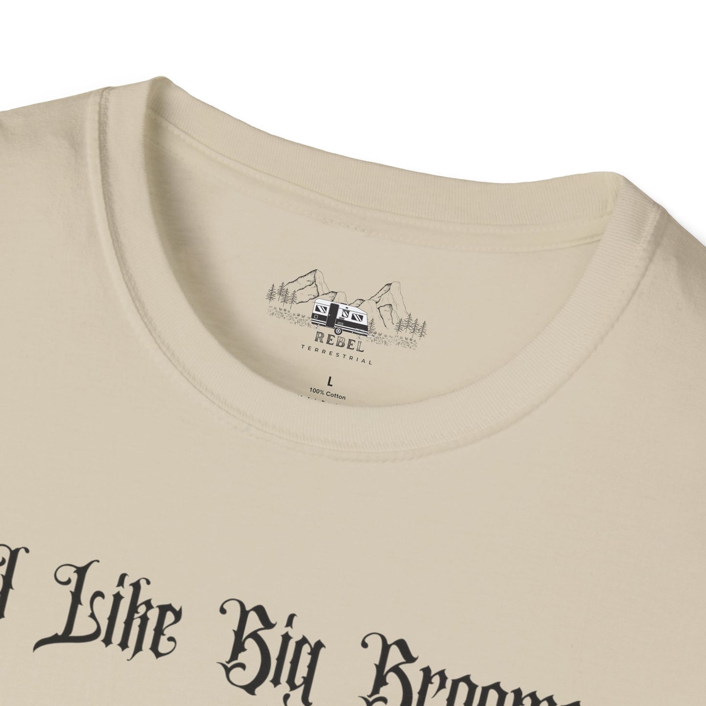 "I Like Big Brooms" Gothic Witch Unisex T-Shirt
