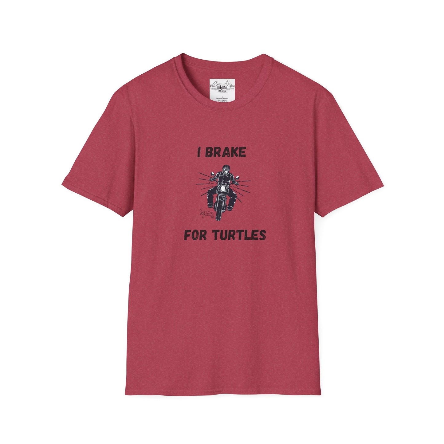 I Brake for Turtles – Funny Motorcycle & Wildlife Awareness Tee