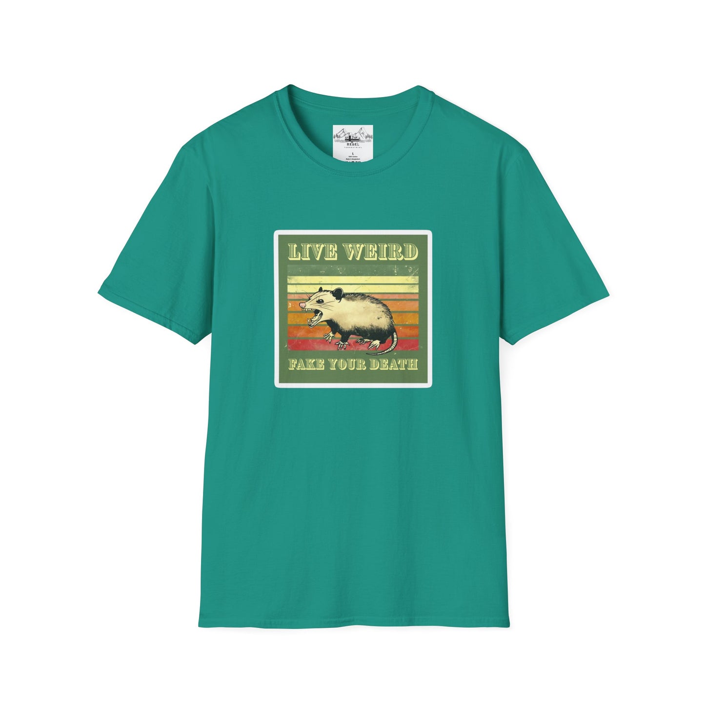 Live Weird, Fake Your Death – Angry Possum T-Shirt