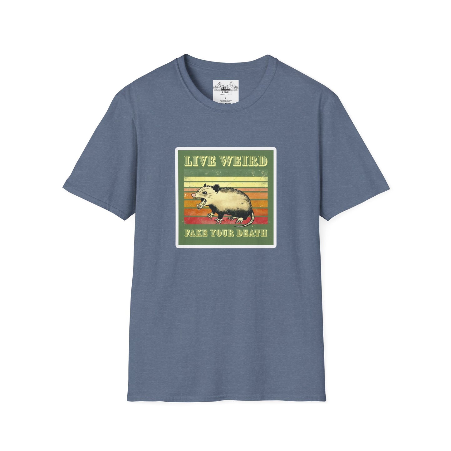 Live Weird, Fake Your Death – Angry Possum T-Shirt