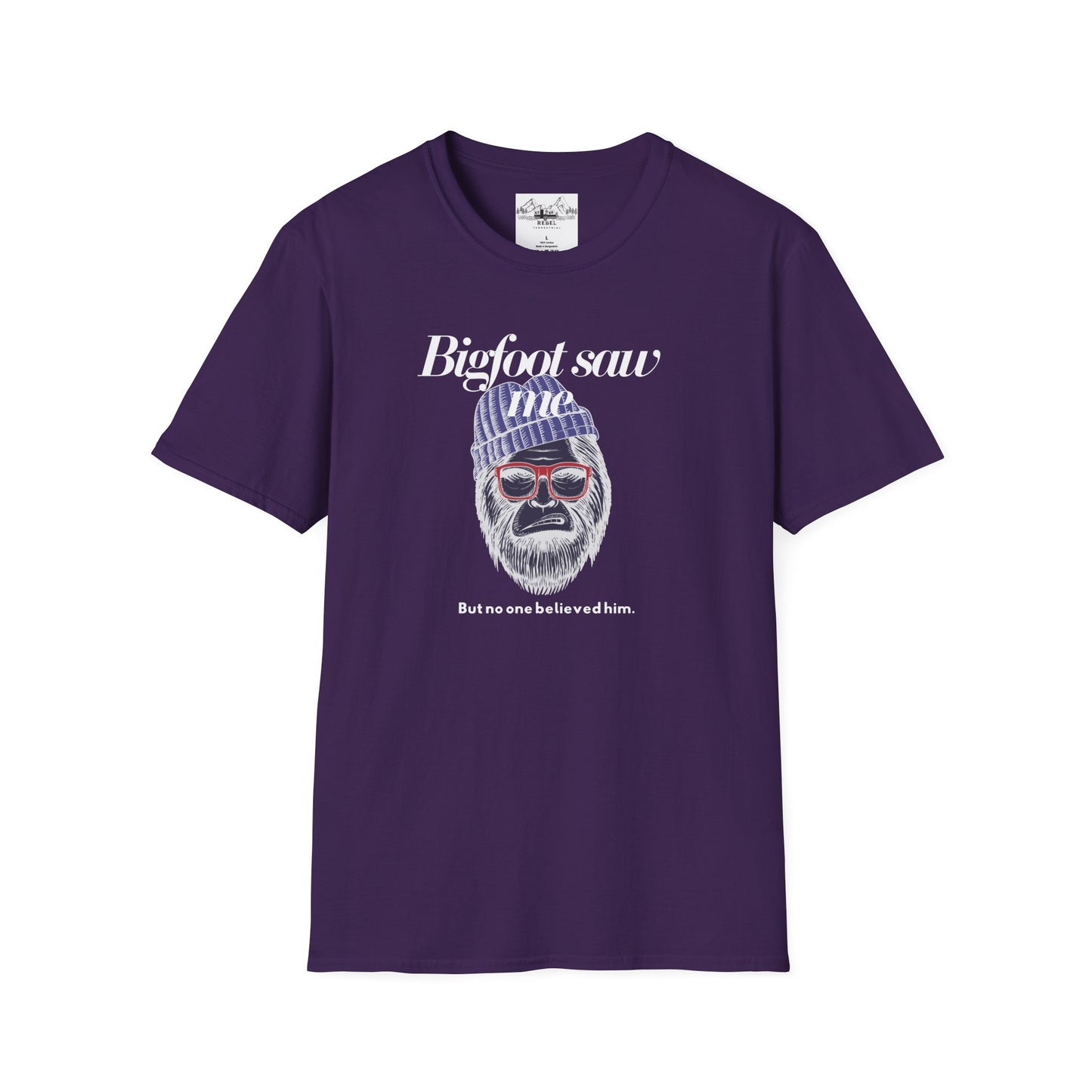 Bigfoot Saw Me But No One Believed Him – Hipster Bigfoot T-Shirt | Unisex Softstyle Tee