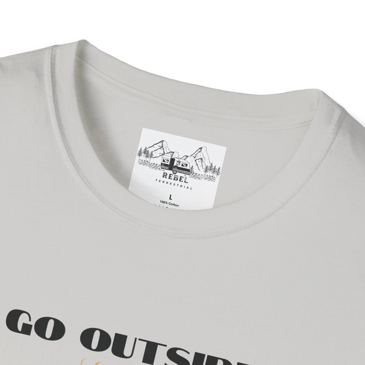 Go Outside — What’s the Worst That Could Happen? | Bigfoot Abduction Unisex Softstyle T-Shirt