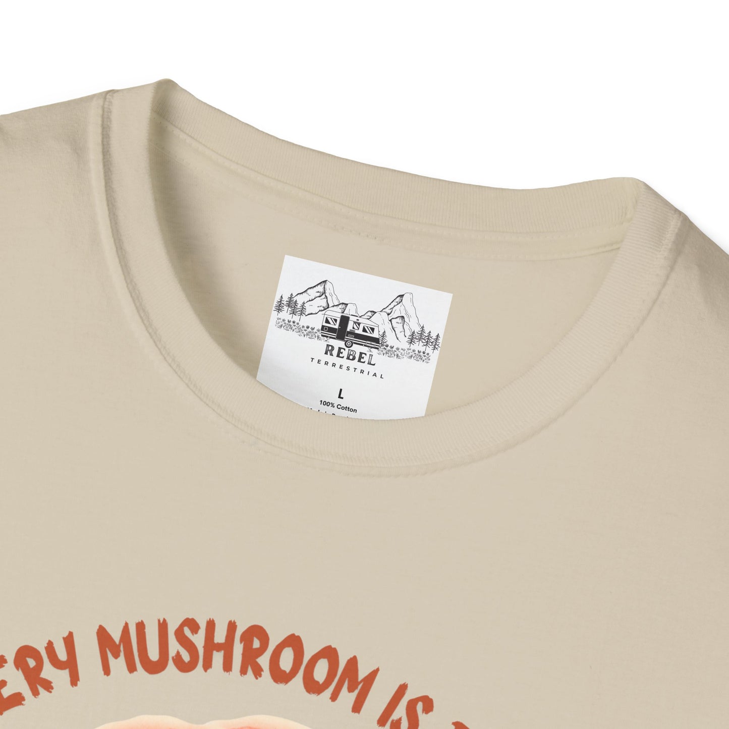 Turkey Tail Mushroom "Every Mushroom is Edible (Some Only Once)" Unisex Softstyle T-Shirt