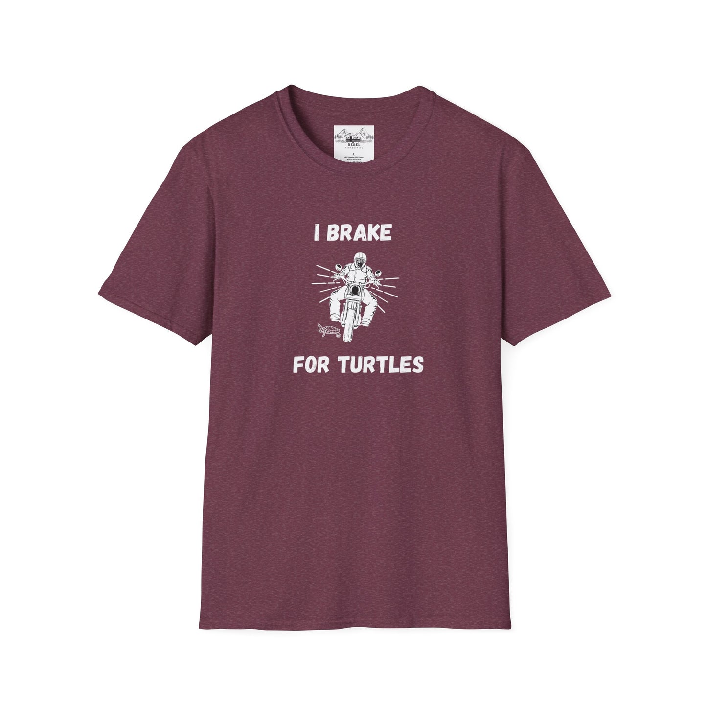 I Brake for Turtles – Funny Motorcycle & Wildlife Awareness Tee