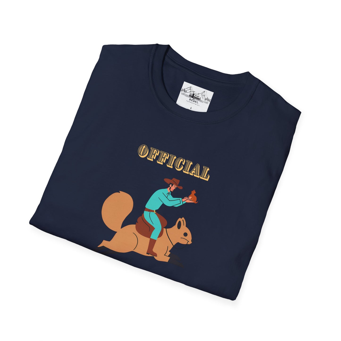 Official Squirrel Wrangler T-Shirt – Cowboy on a Mission | Unisex Softstyle Tee