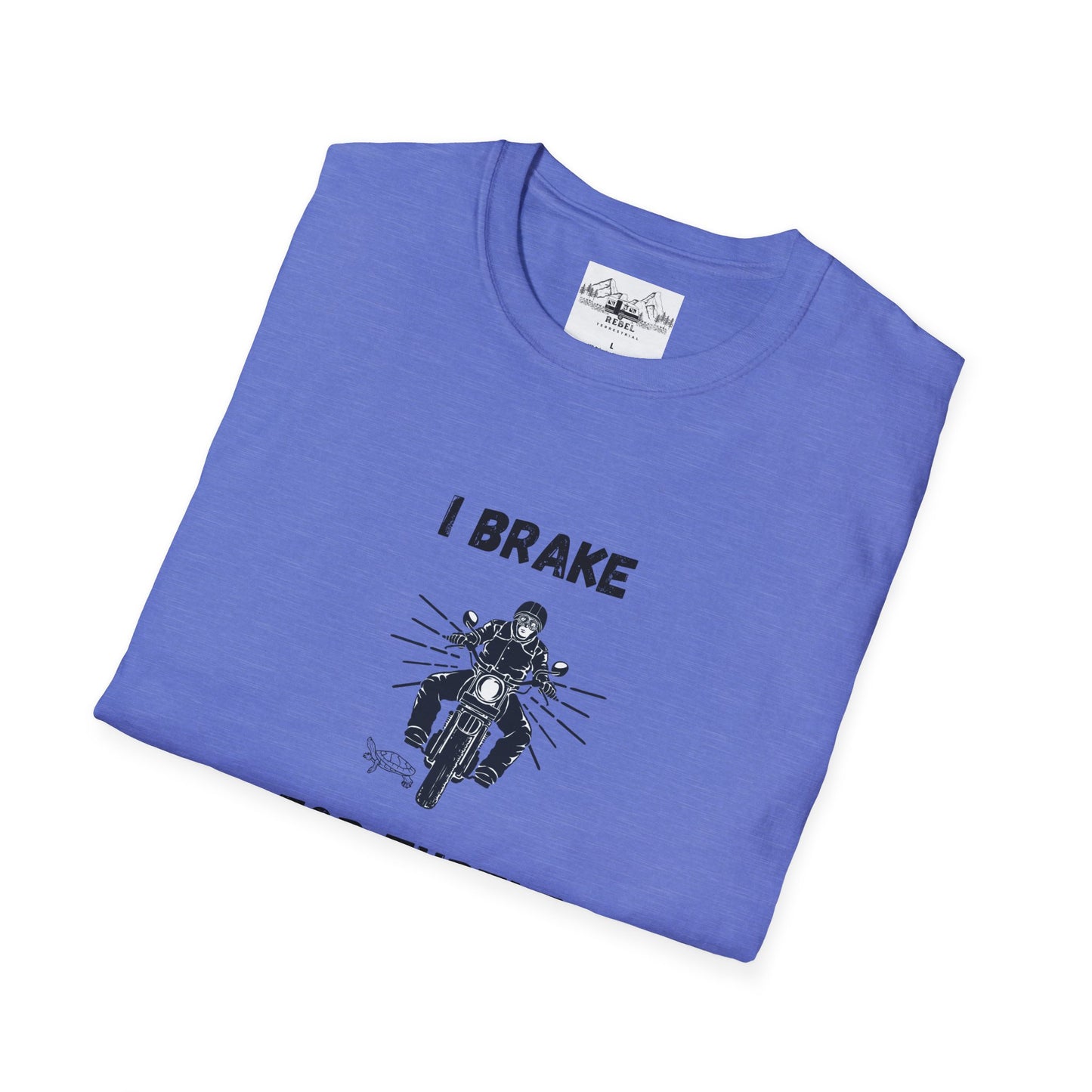I Brake for Turtles – Funny Motorcycle & Wildlife Awareness Tee