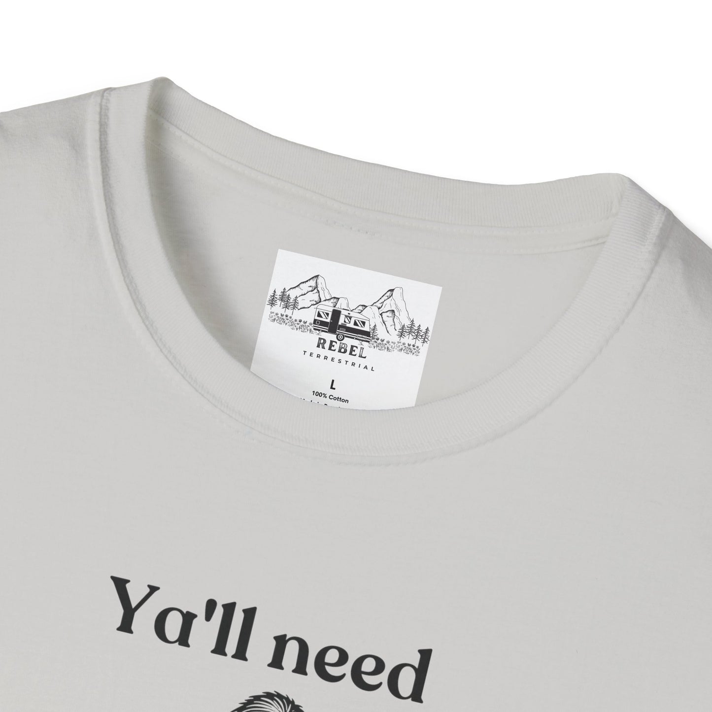 Y’all Need Jesus Bigfoot T-Shirt – Unisex Softstyle Tee
