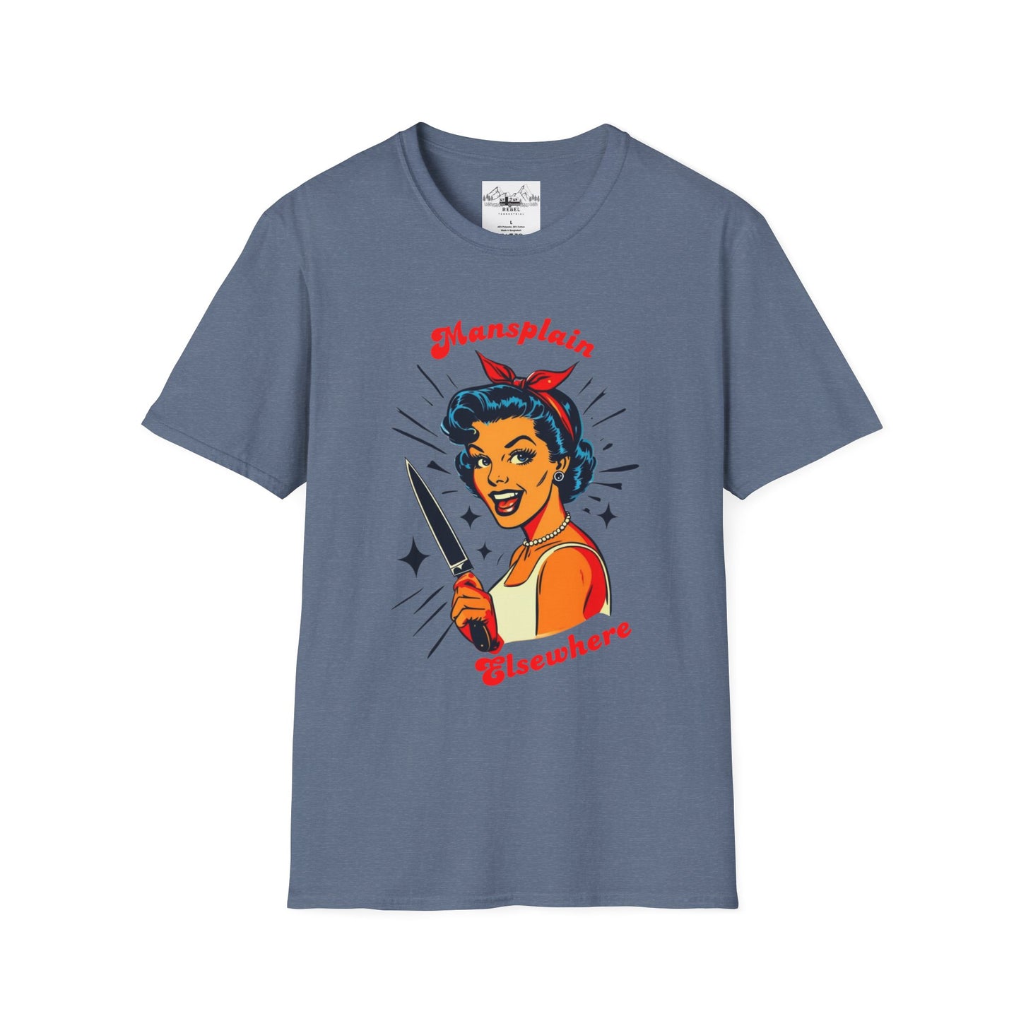 Mansplain Elsewhere - Vintage Feminist T-Shirt