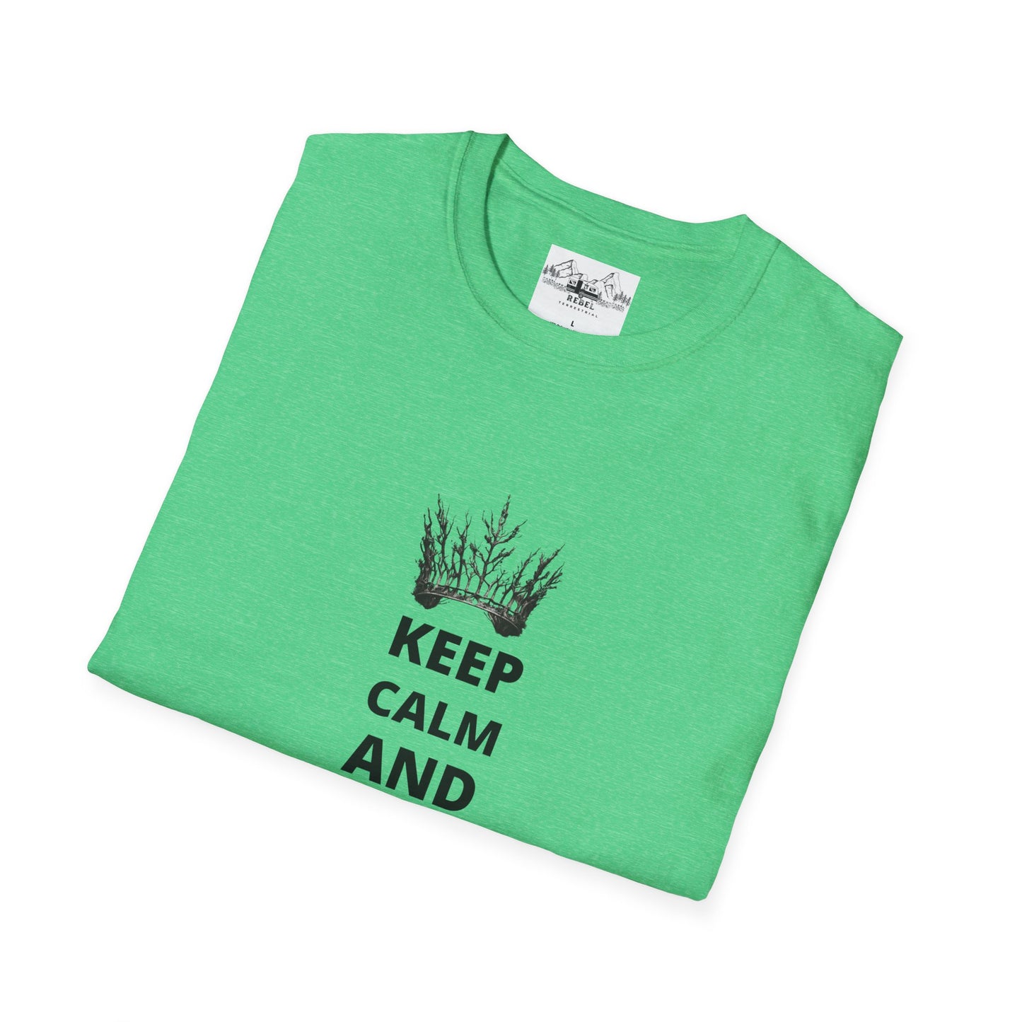 Keep Calm and Hike On | Tree Crown Unisex Softstyle T-Shirt