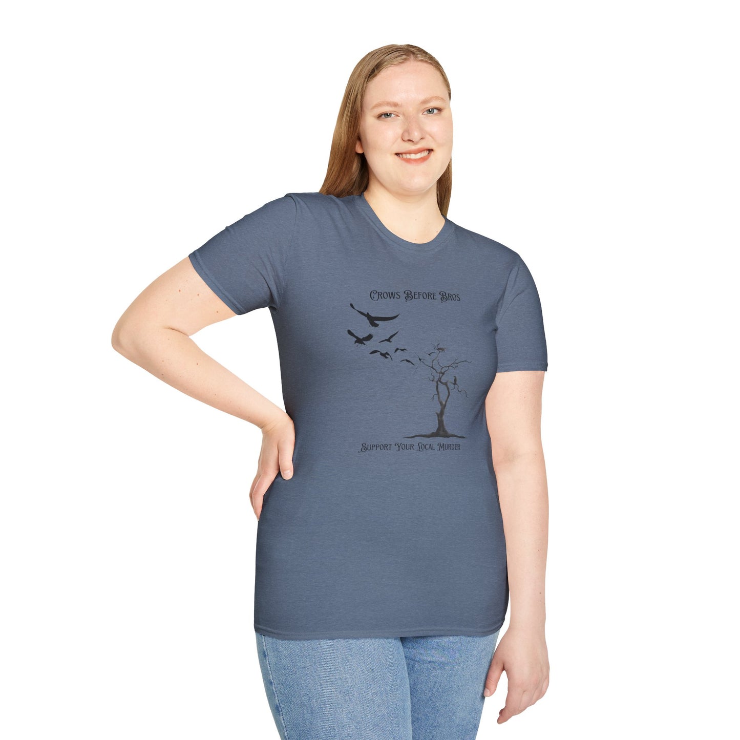 "Crows Before Bros" Unisex Softstyle T-Shirt