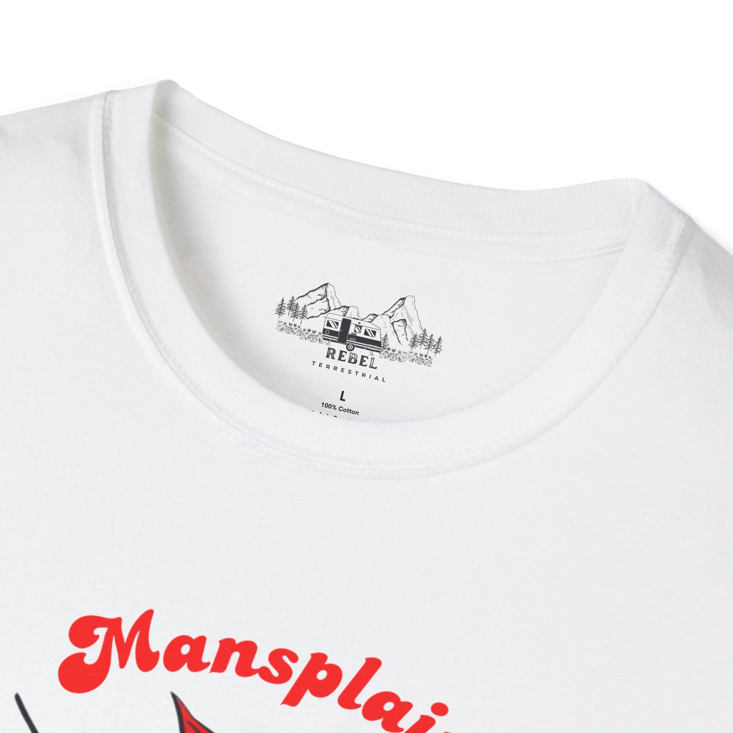Mansplain Elsewhere - Vintage Feminist T-Shirt