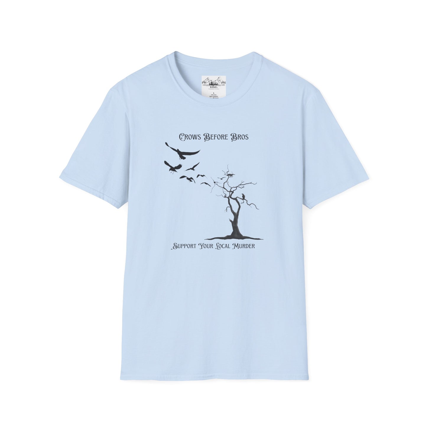"Crows Before Bros" Unisex Softstyle T-Shirt