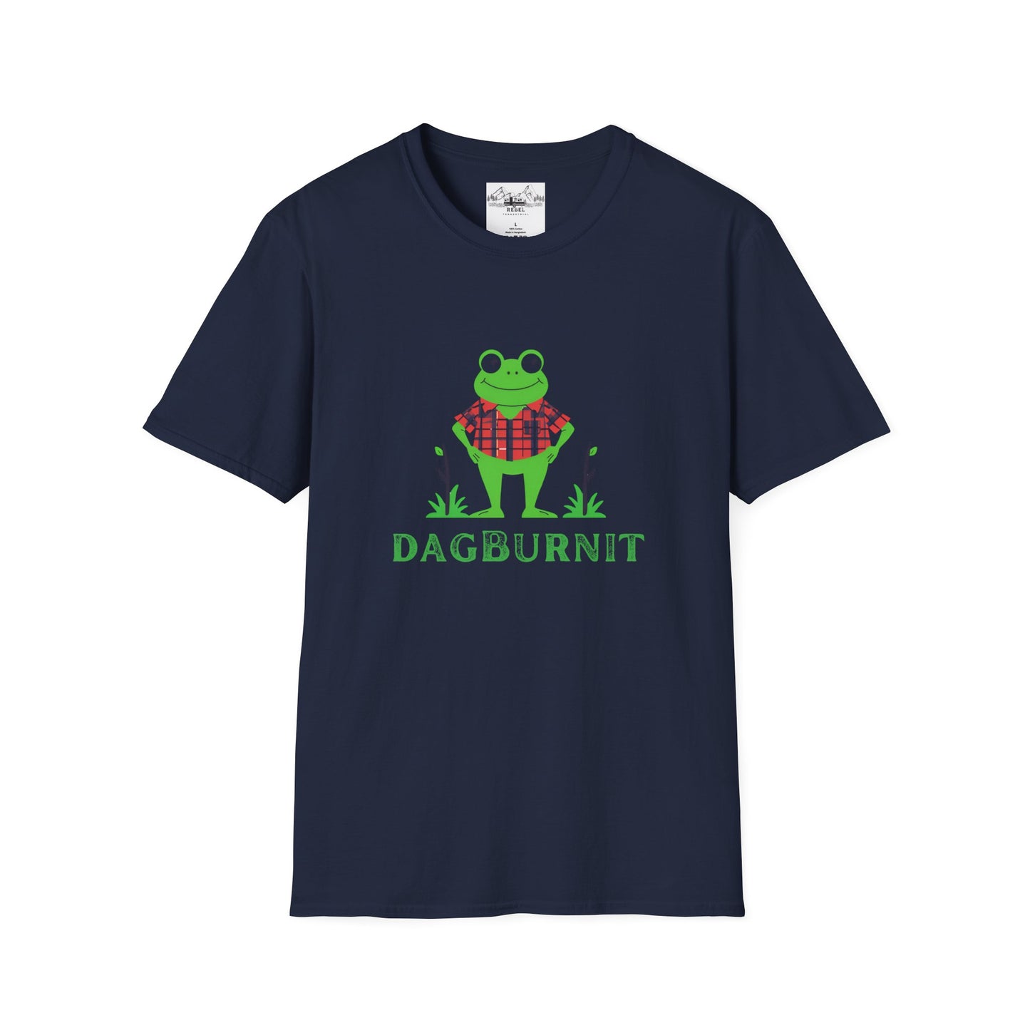 Cartoon Frog "Dagburnit" Unisex Softstyle T-Shirt – Southern Charm Meets Cozy Style