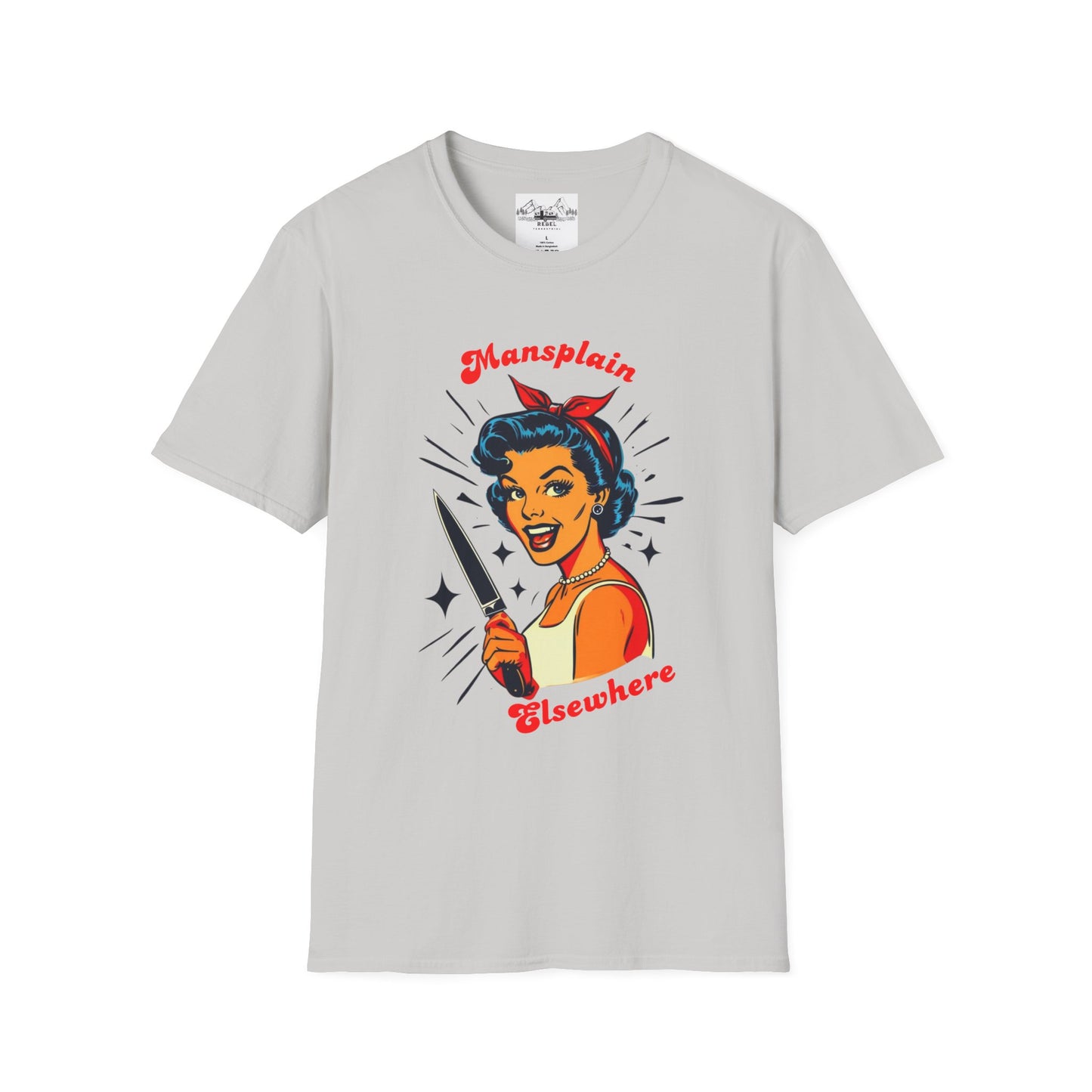 Mansplain Elsewhere - Vintage Feminist T-Shirt