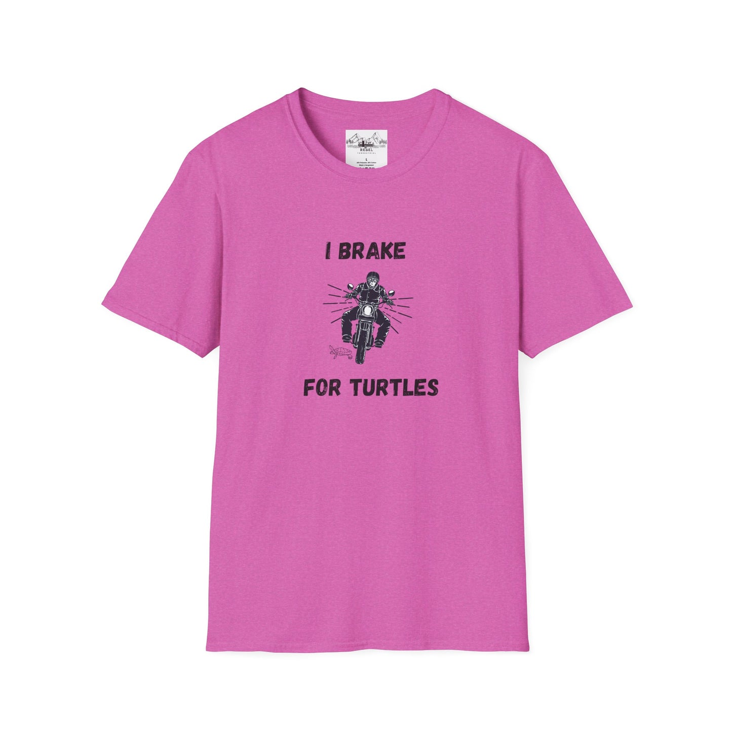 I Brake for Turtles – Funny Motorcycle & Wildlife Awareness Tee