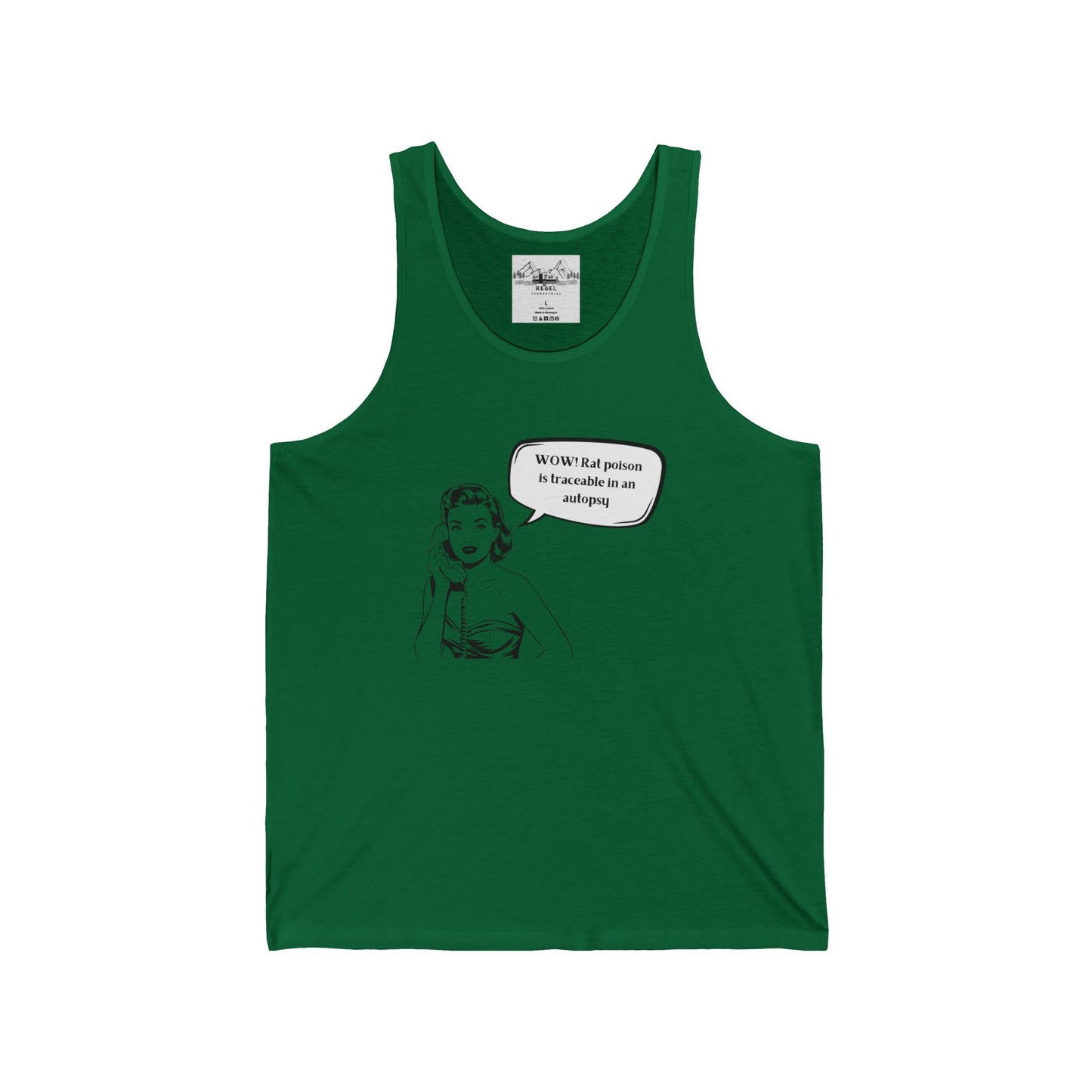 WOW! Rat Poison is Traceable in an Autopsy – Unisex Jersey Tank