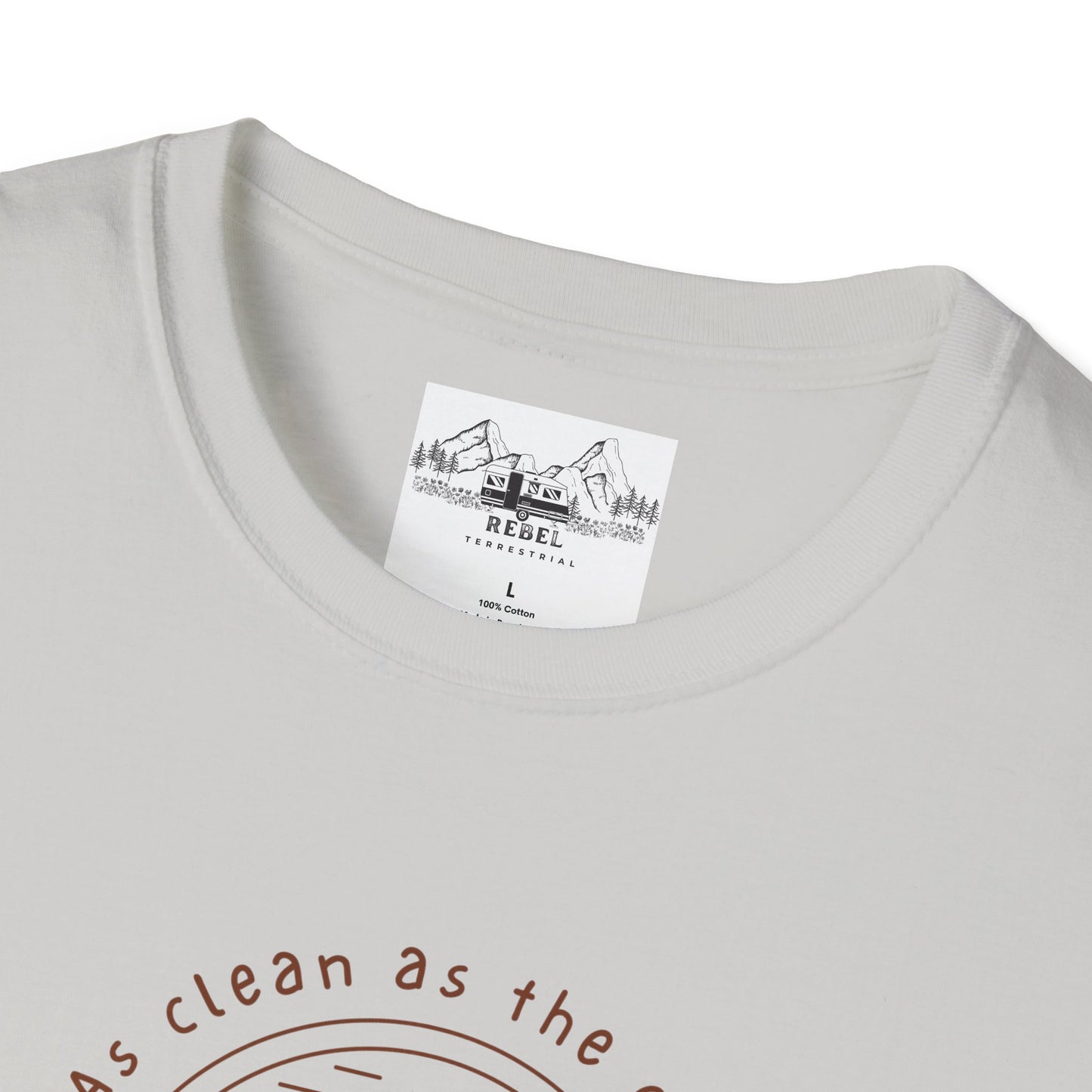 As Clean as the Creek I Bathed In – Mountain Creek Unisex Softstyle T-Shirt