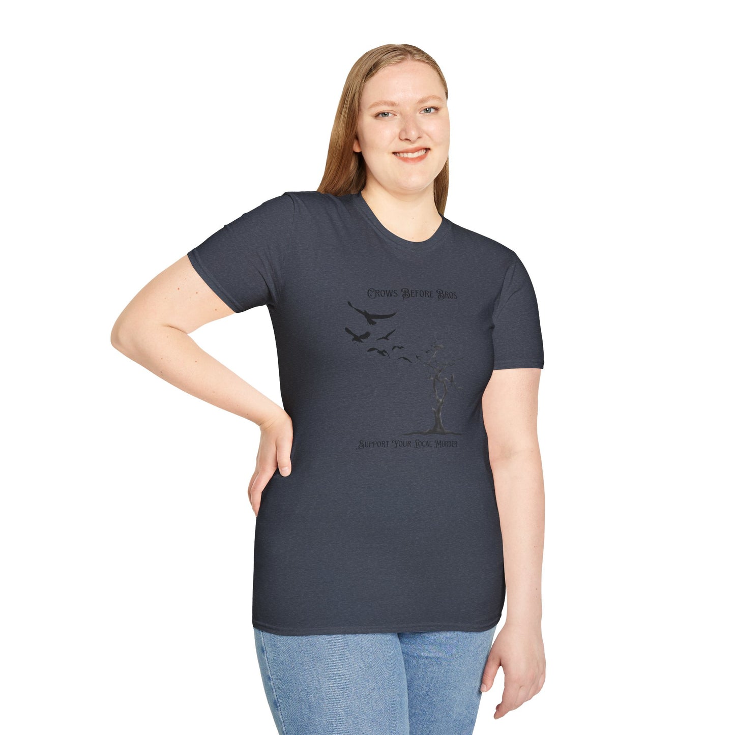 "Crows Before Bros" Unisex Softstyle T-Shirt
