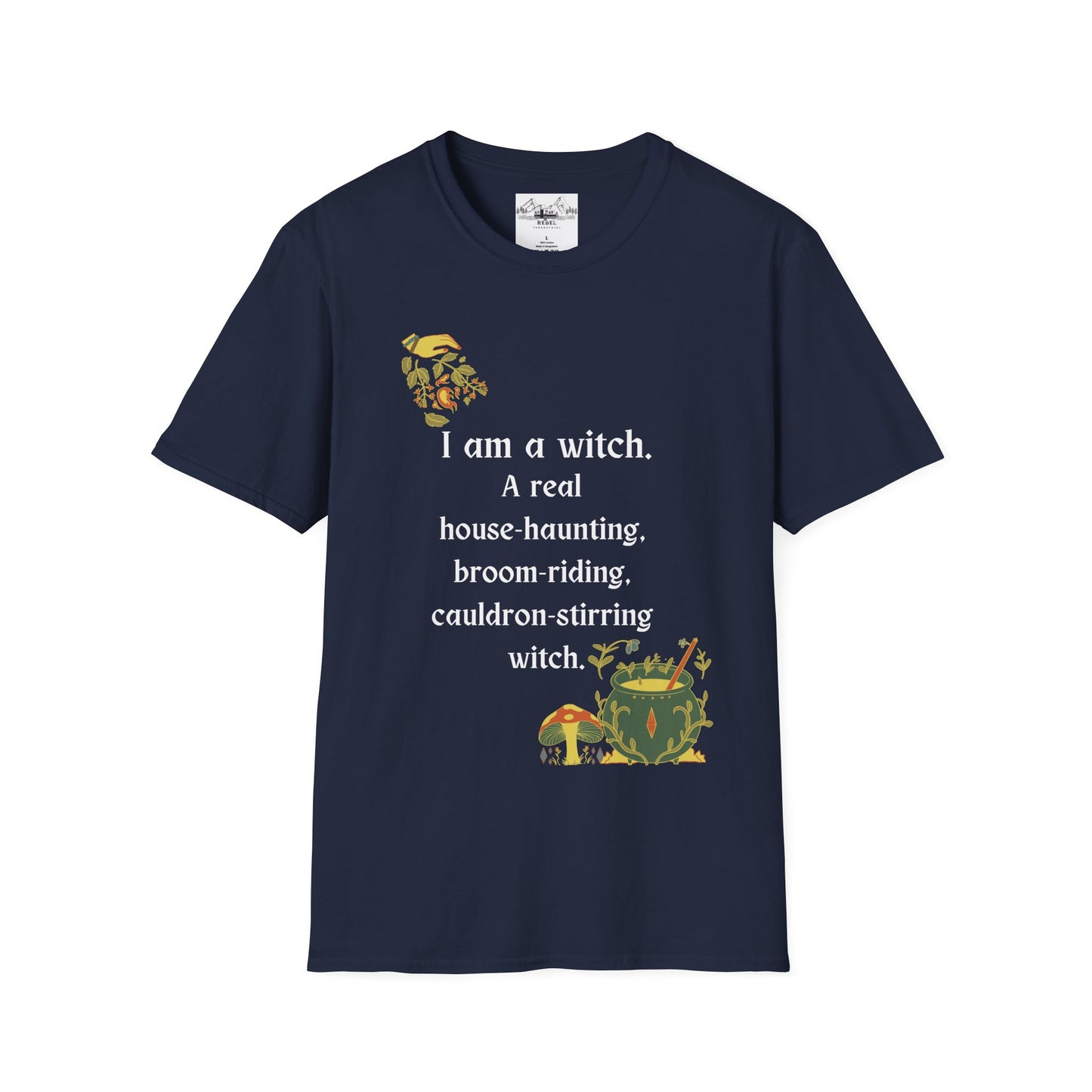 The Real Witch Cauldron & Broom Unisex T-Shirt