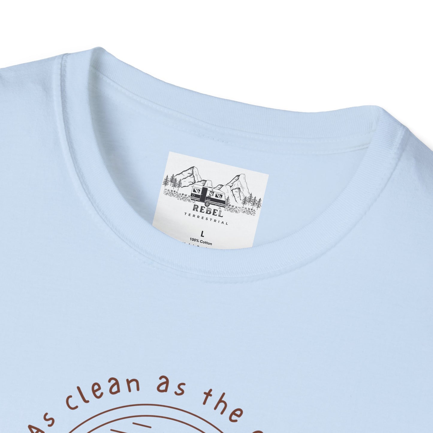 As Clean as the Creek I Bathed In – Mountain Creek Unisex Softstyle T-Shirt