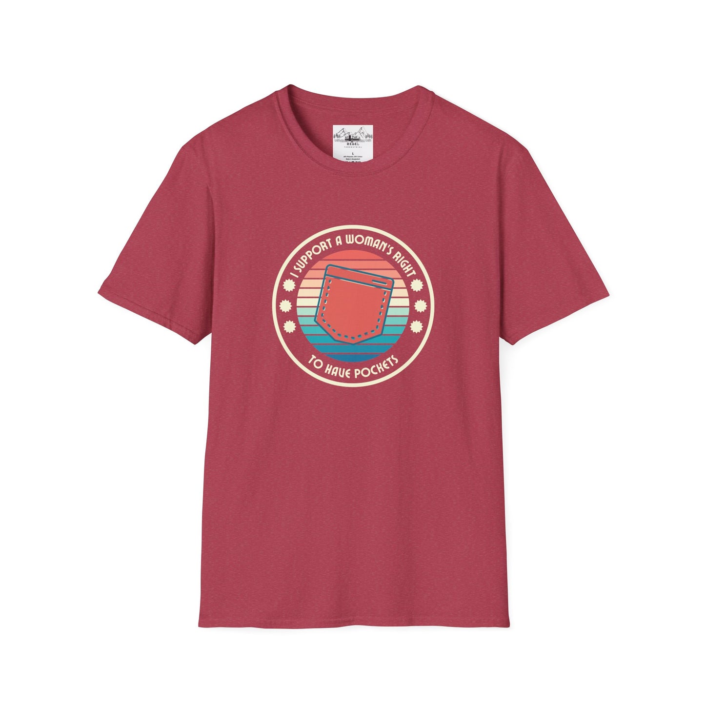 I Support a Woman’s Right to Have Pockets – Retro Tee