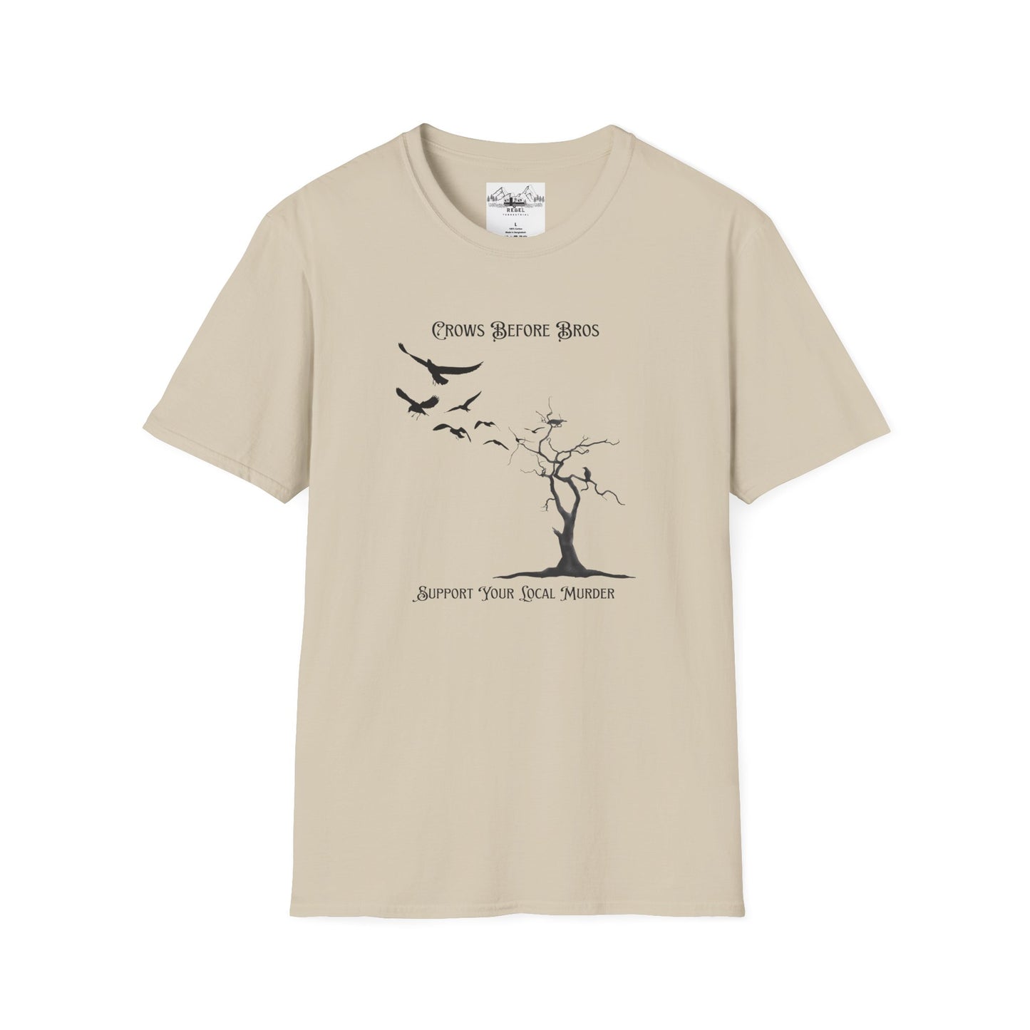 "Crows Before Bros" Unisex Softstyle T-Shirt