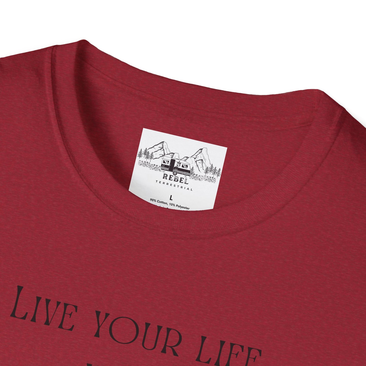 Live Your Life Well – Funny Gravestone-Inspired Floral T-Shirt