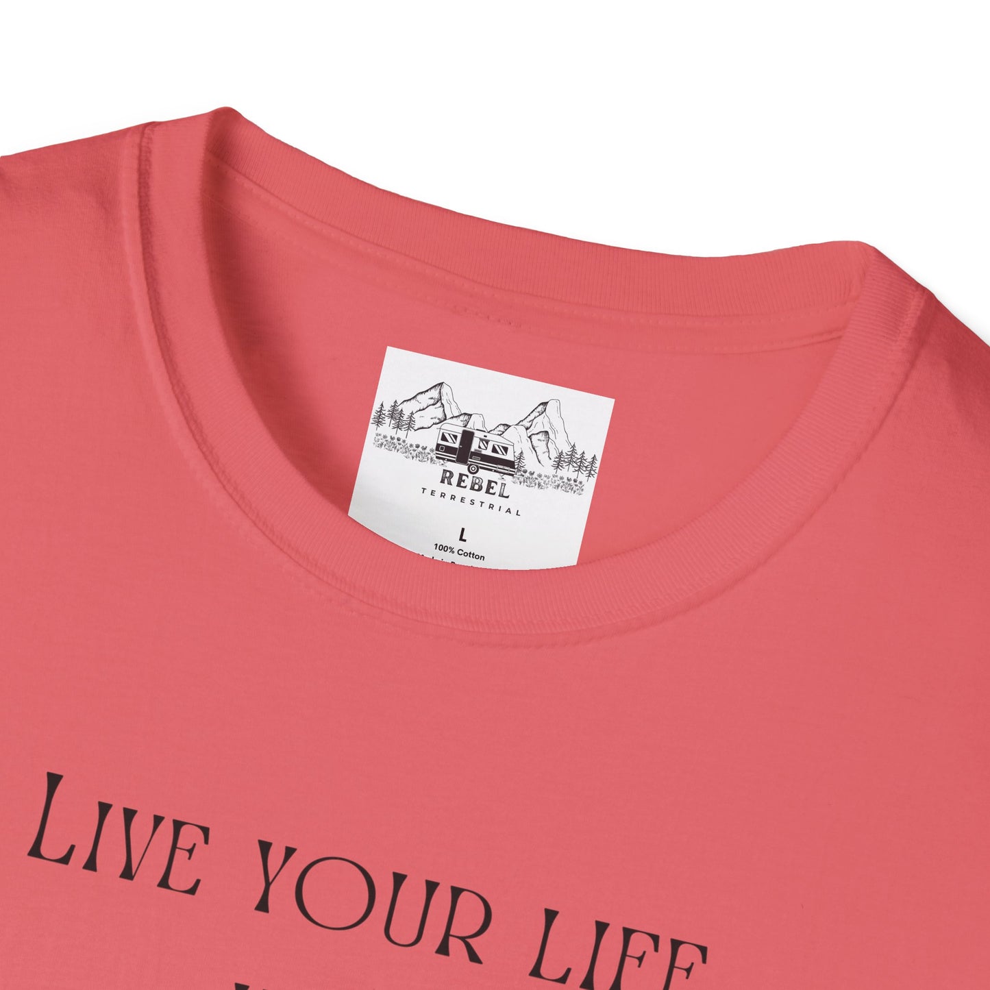 Live Your Life Well – Funny Gravestone-Inspired Floral T-Shirt