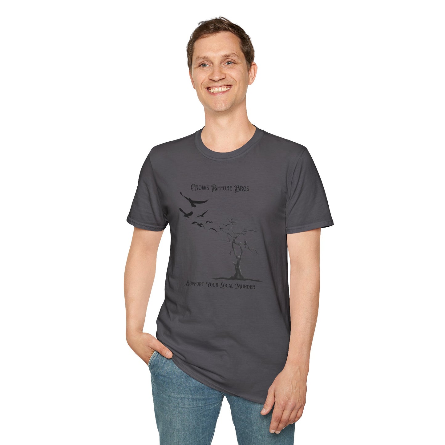 "Crows Before Bros" Unisex Softstyle T-Shirt