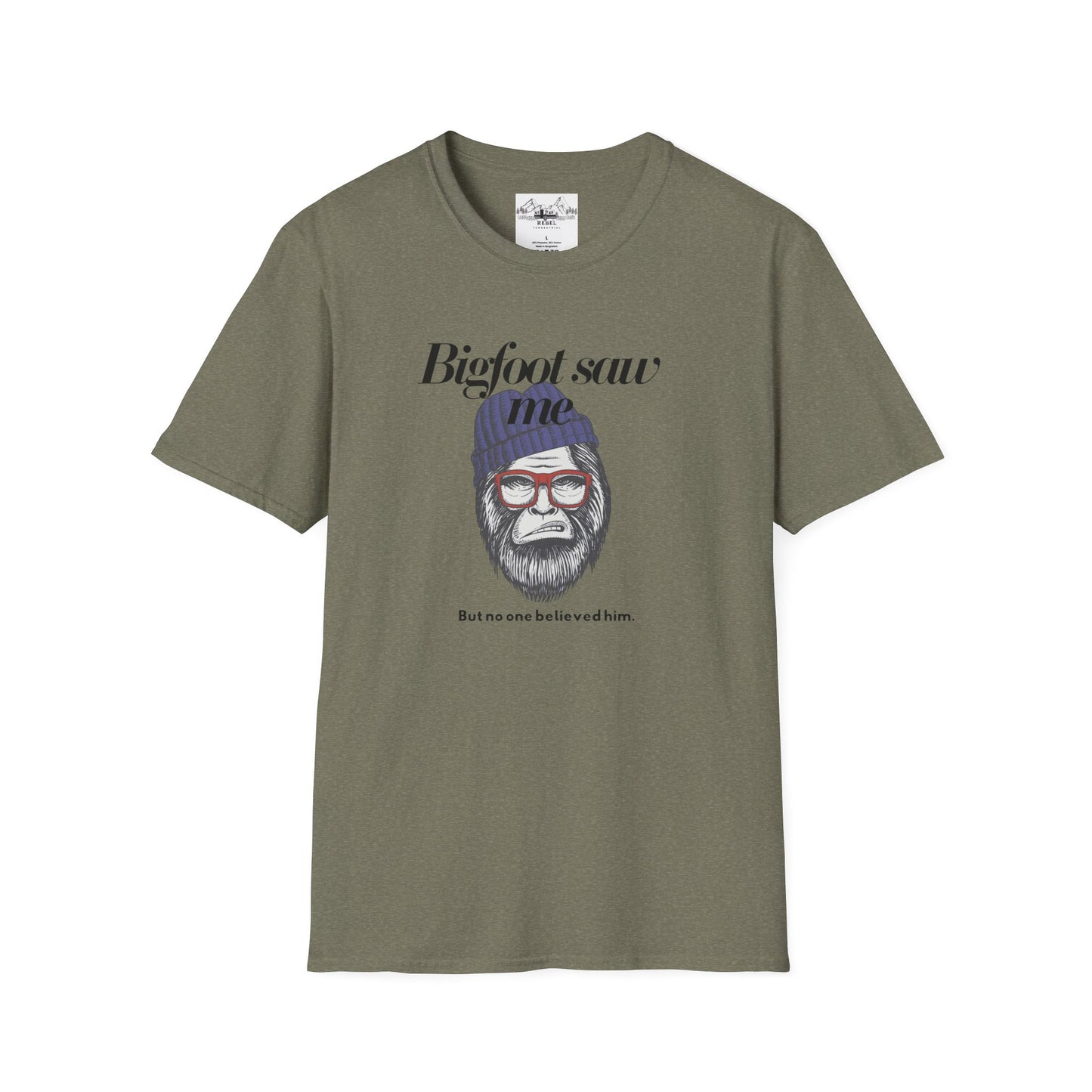 Bigfoot Saw Me But No One Believed Him – Hipster Bigfoot T-Shirt | Unisex Softstyle Tee