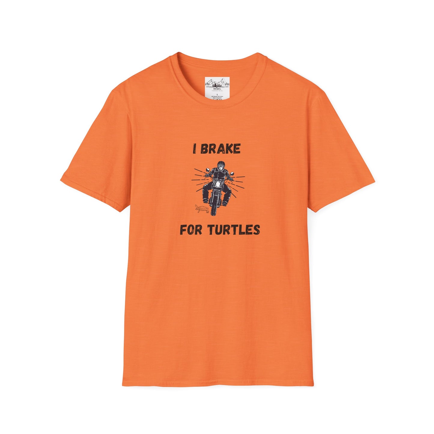 I Brake for Turtles – Funny Motorcycle & Wildlife Awareness Tee