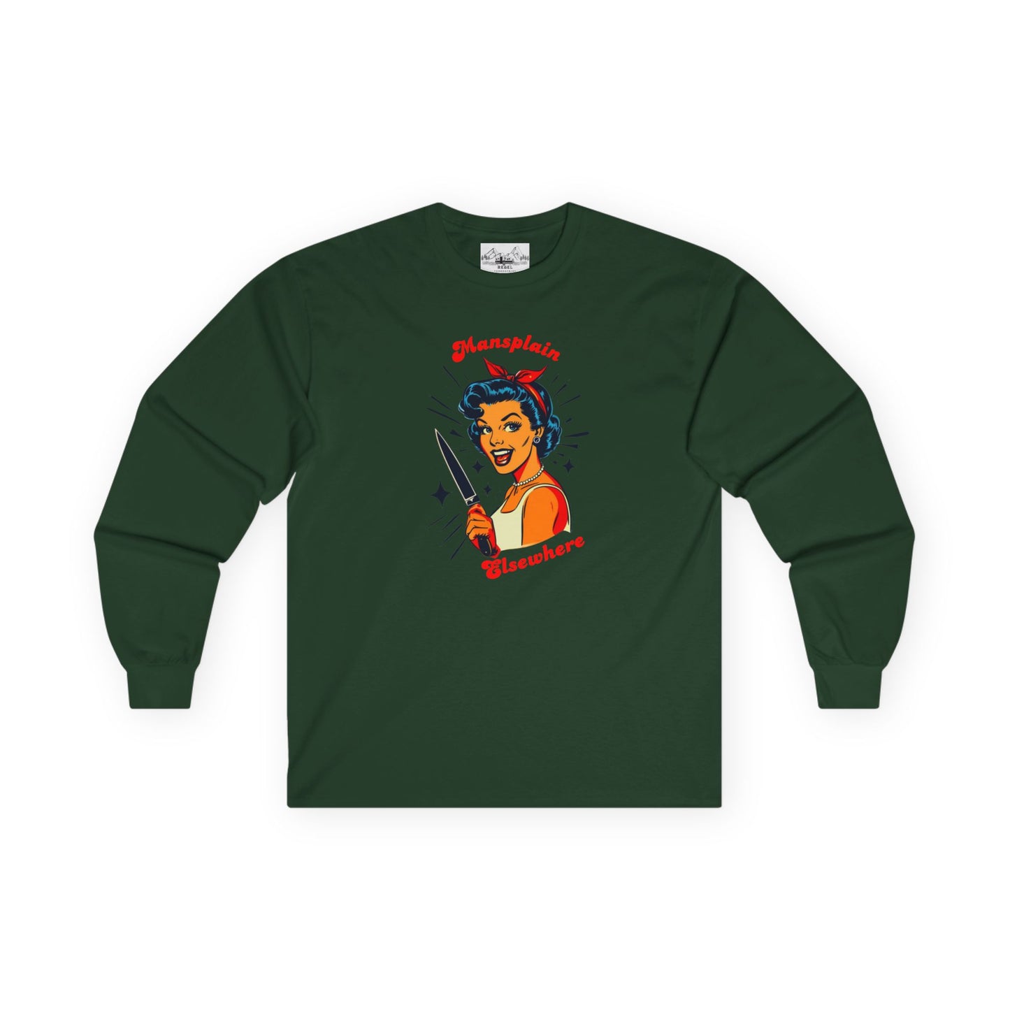 Mansplain Elsewhere – Vintage Feminist Long Sleeve Tee